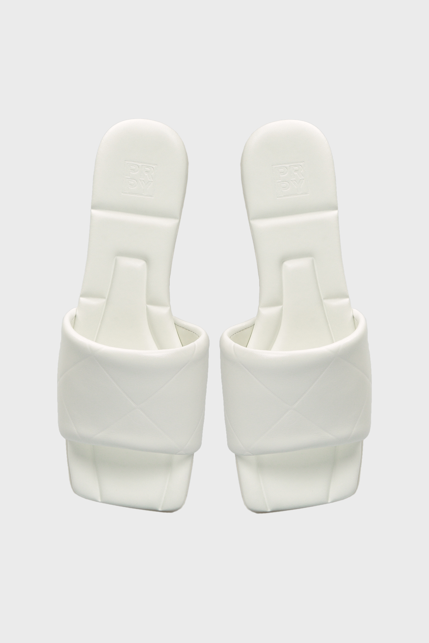 Женские белые кожаные слайдеры Umbria 9