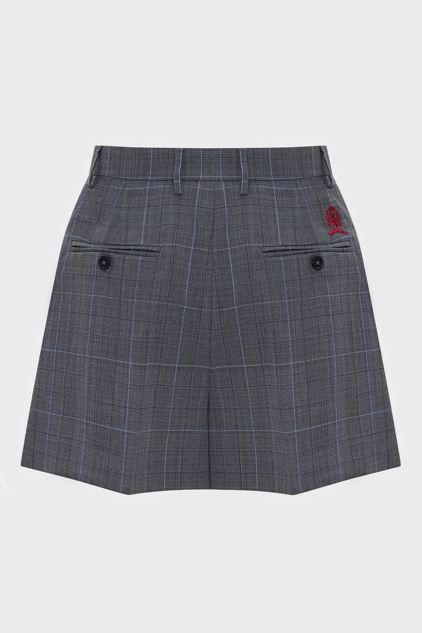 Женские серые шерстяные шорты в клетку THC CC TAILORED SHORTSTommy Hilfiger Женские серые шерстяные шорты в клетку THC CC TAILORED SHORTS 2