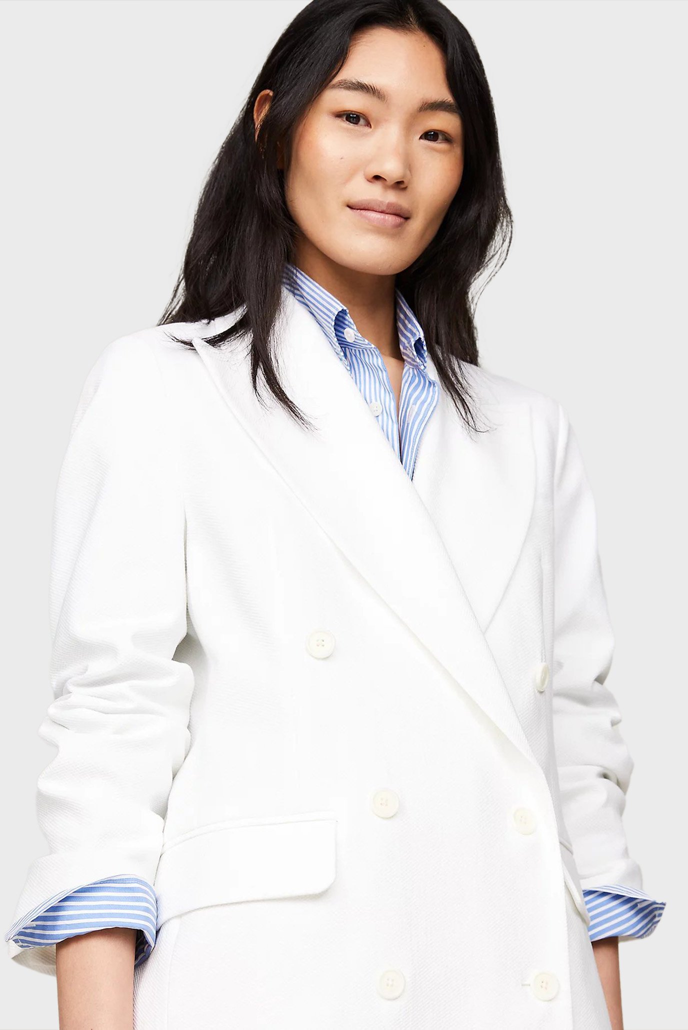 Женский белый жакет THC CC PIQUE DB 8