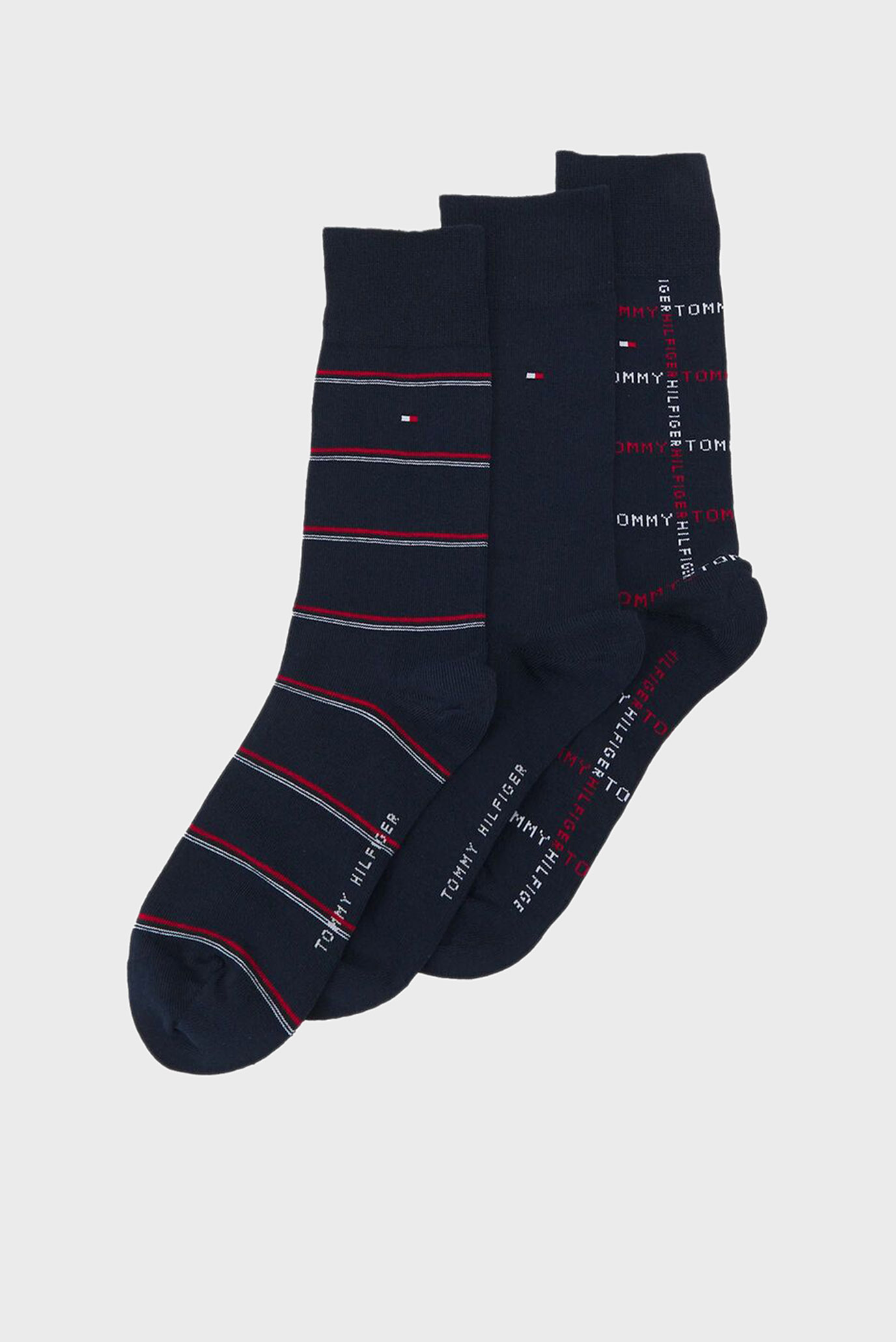 Набор носков TH MEN SOCK 3P GIFTBOX GRID STRIPE 3