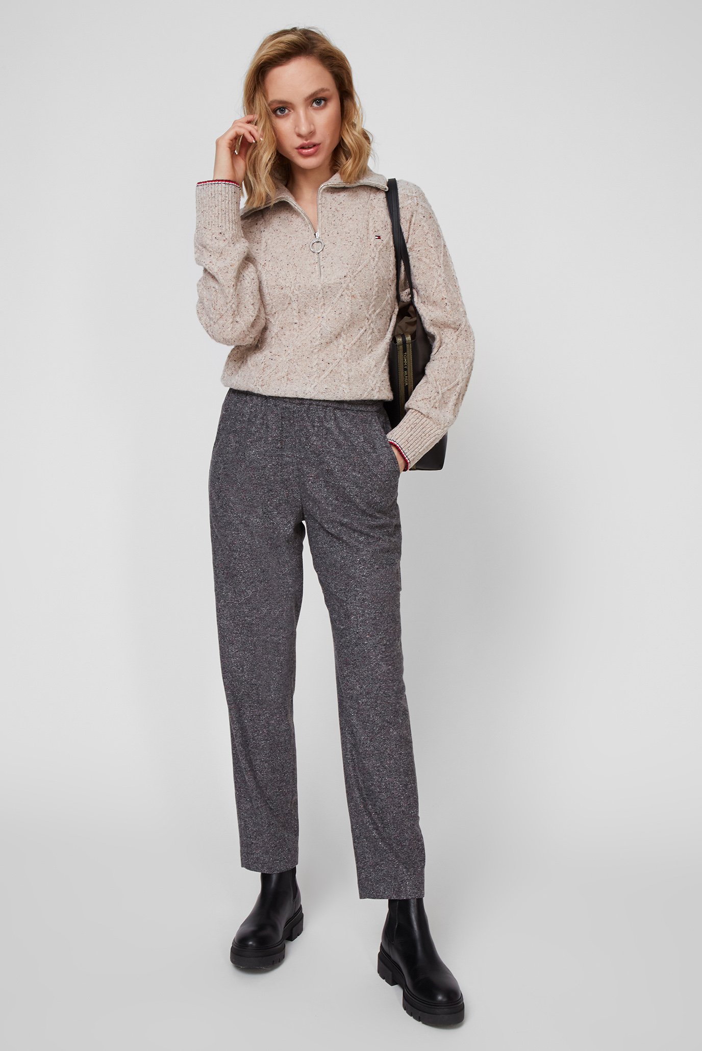 Женские серые шерстяные брюки NEPPY 6