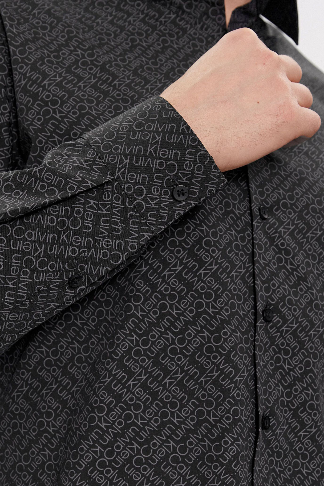 Рубашка POPLIN LOGO PRINT SLIM SHIRT 5