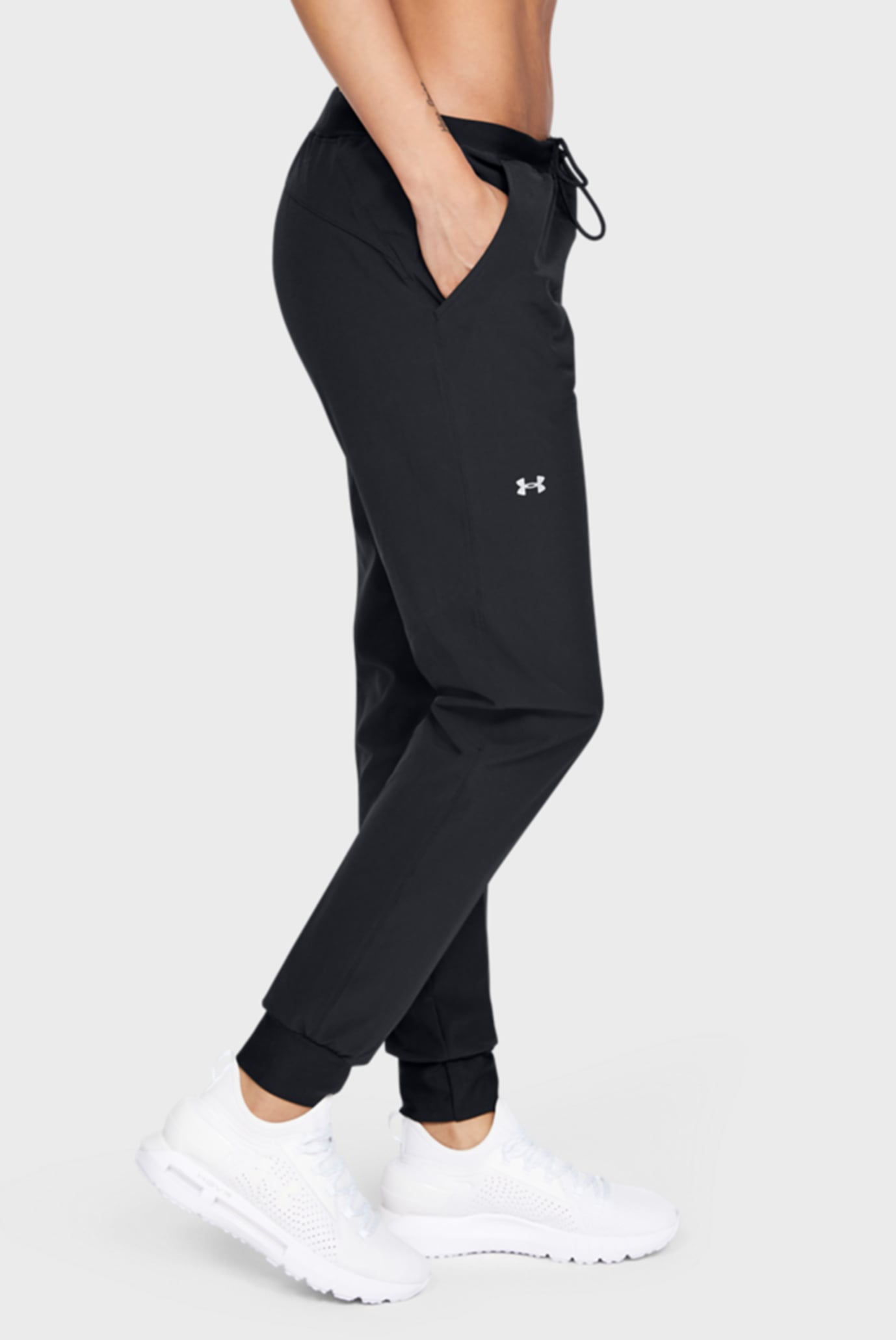 Женские черные спортивные брюки UA Armour Sport Woven Pant 8