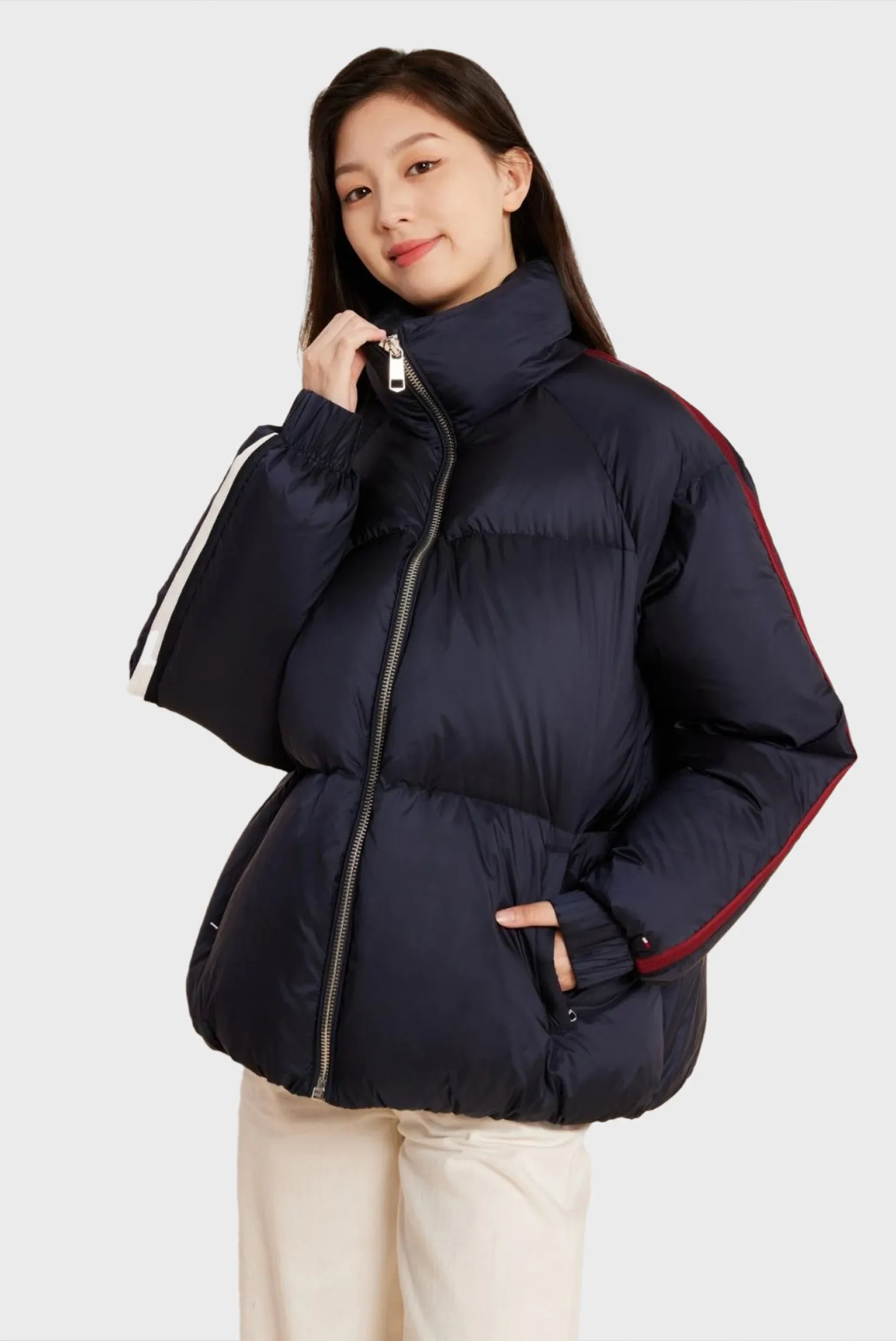 Женский темно-синий пуховик MODERN GS PUFFER  DOWN JACKET 4