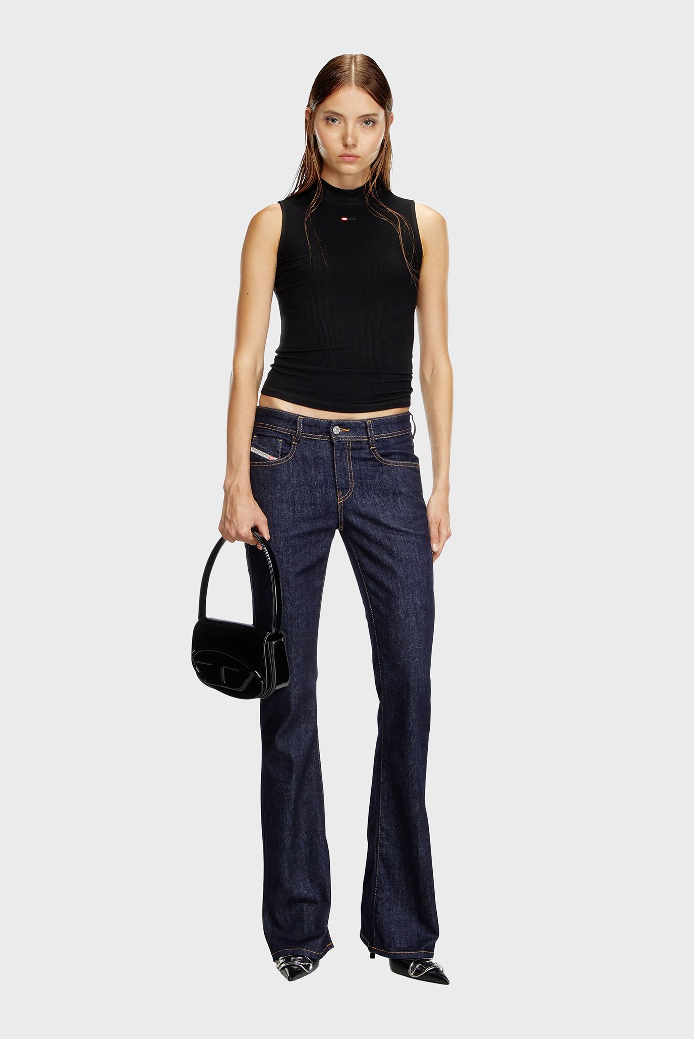 Женская черная кожаная сумка 1DRDiesel Женская черная кожаная сумка 1DR 2