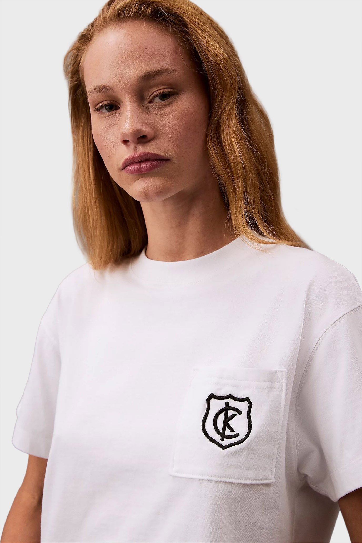 Футболка SS BOXY CK CREST CROP POCKET TEE 5