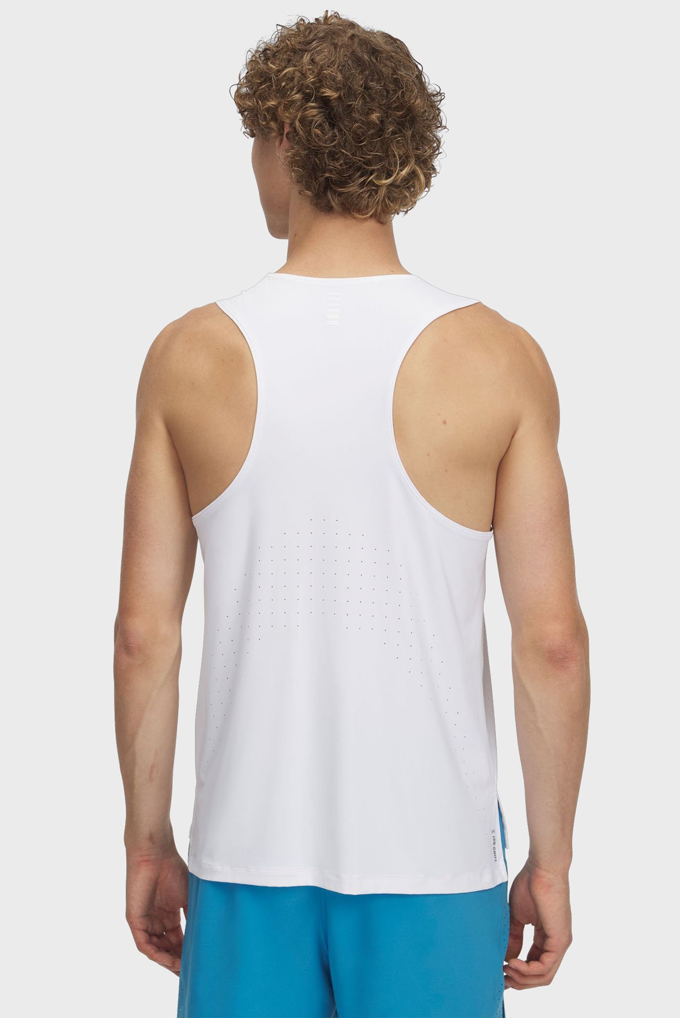 Мужская белая майка UA LAUNCH ELITE SINGLETUnder Armour Мужская белая майка UA LAUNCH ELITE SINGLET 2