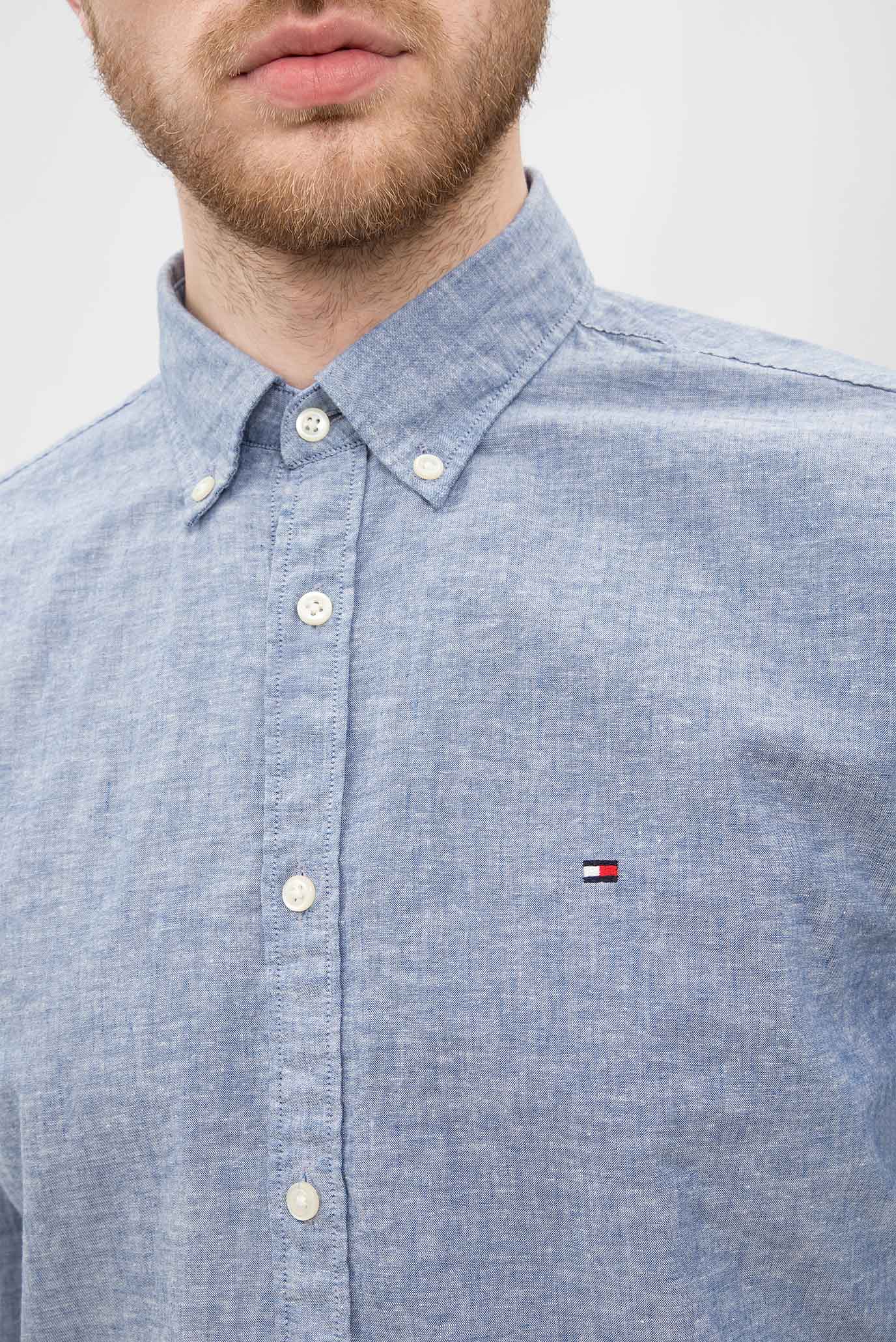 Мужская синяя рубашка 9