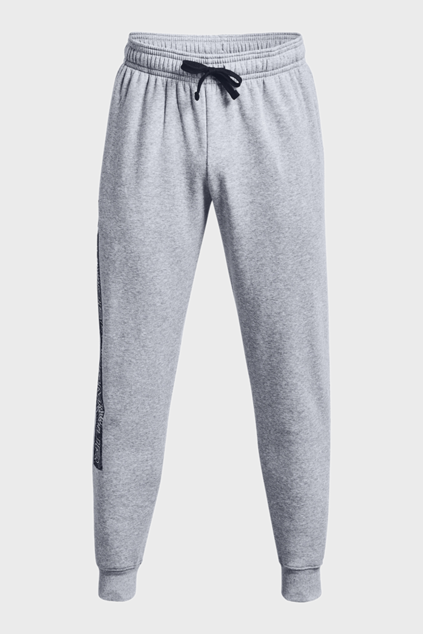 Мужские серые спортивные брюки UA RIVAL FLC GRAPHIC JOGGER 11