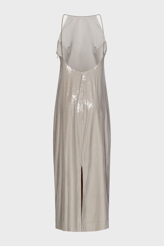 Платье SEQUIN HALTERNECK MAXI DRESS