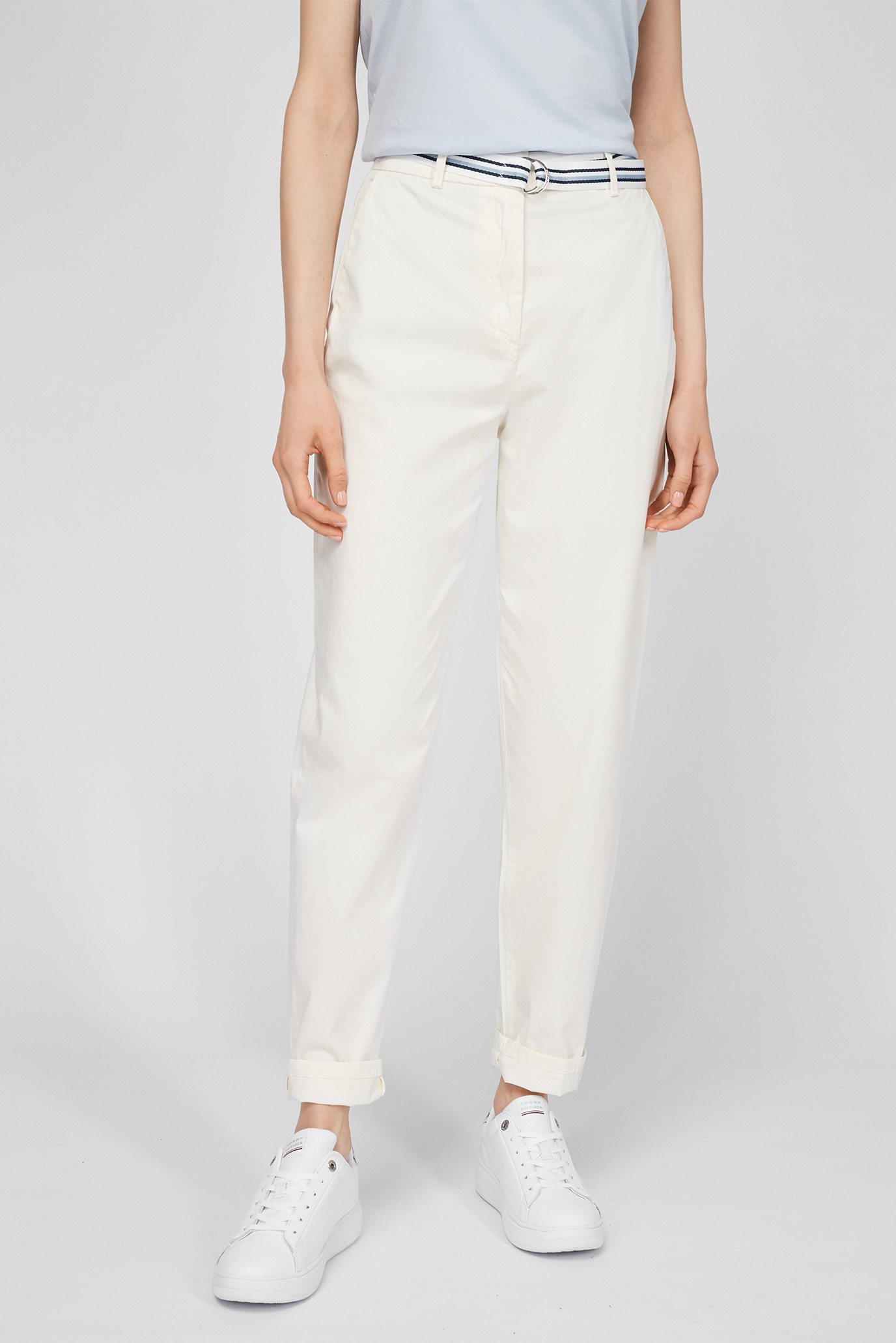 Женские белые брюки CO MODERN TAPERED CHINOTommy Hilfiger Женские белые брюки CO MODERN TAPERED CHINO 6
