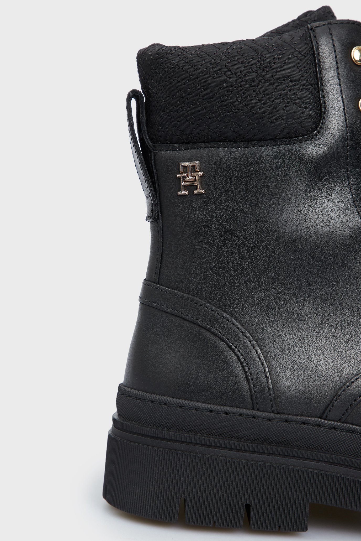 Женские черные кожаные ботинки CLEATED LACE-UP LTHR MIX MONO TL 5