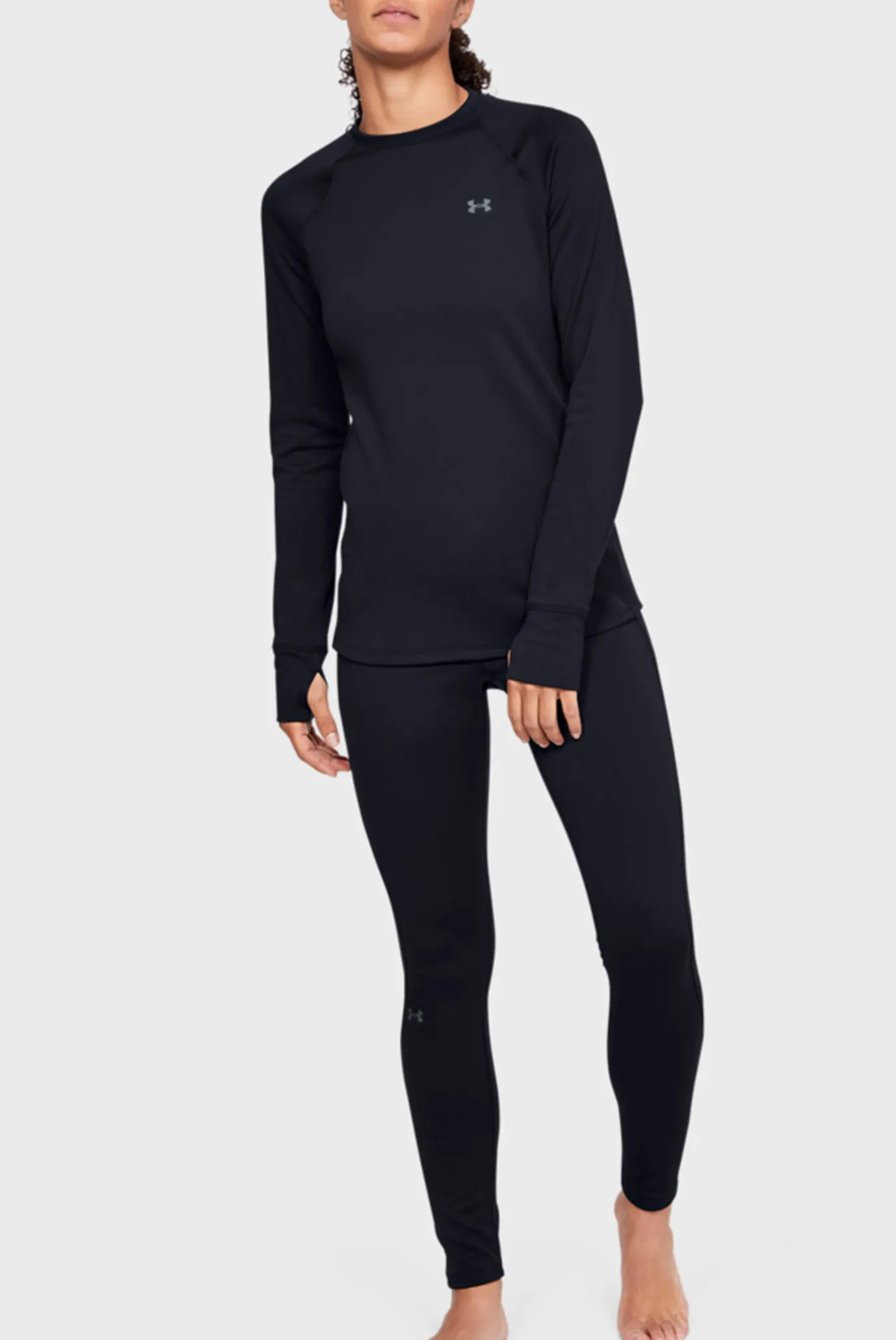 Женские черные термобрюки UA Base Legging 3.0 8