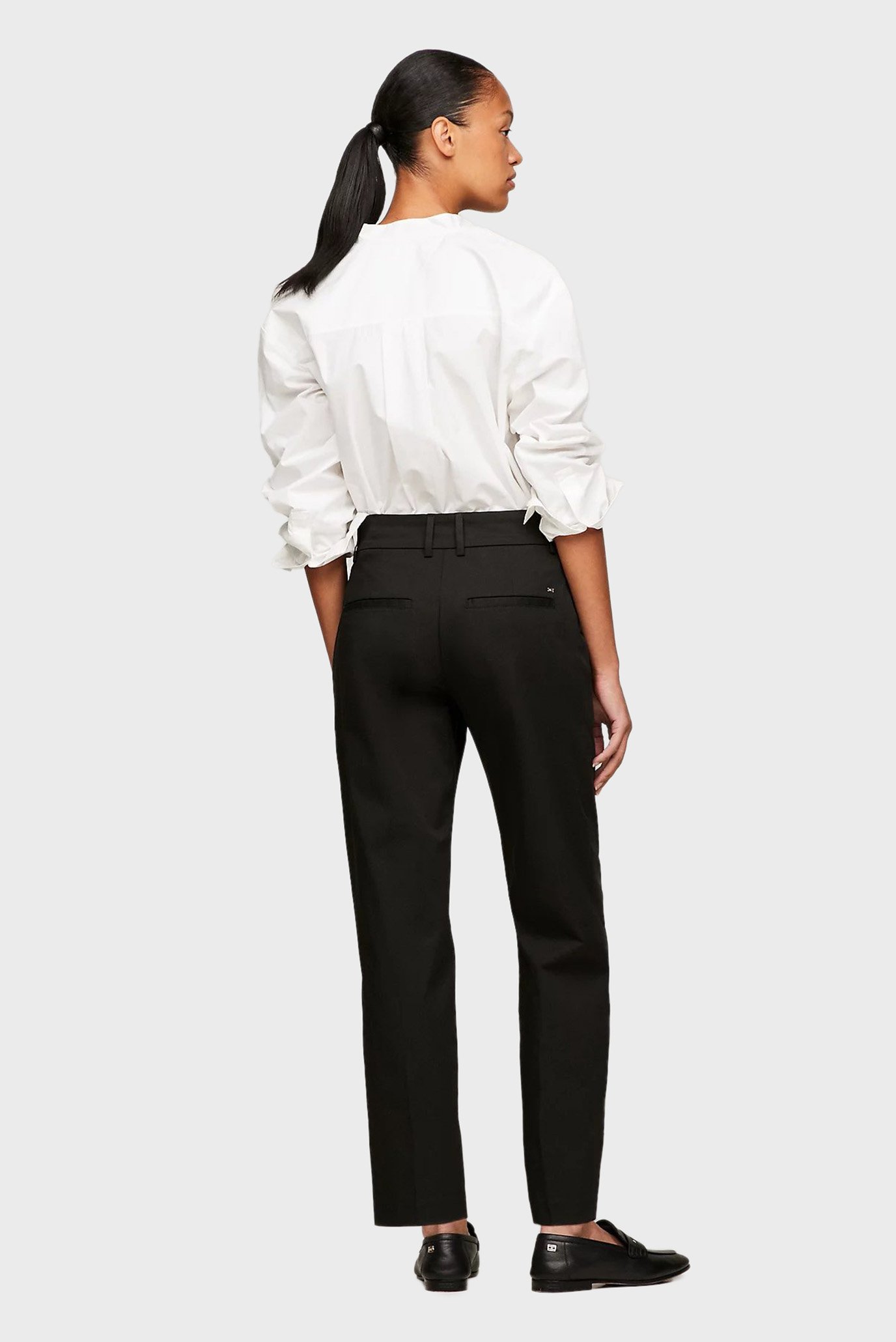 Женские черные брюки SLIM STRAIGHT CO CHINO 3