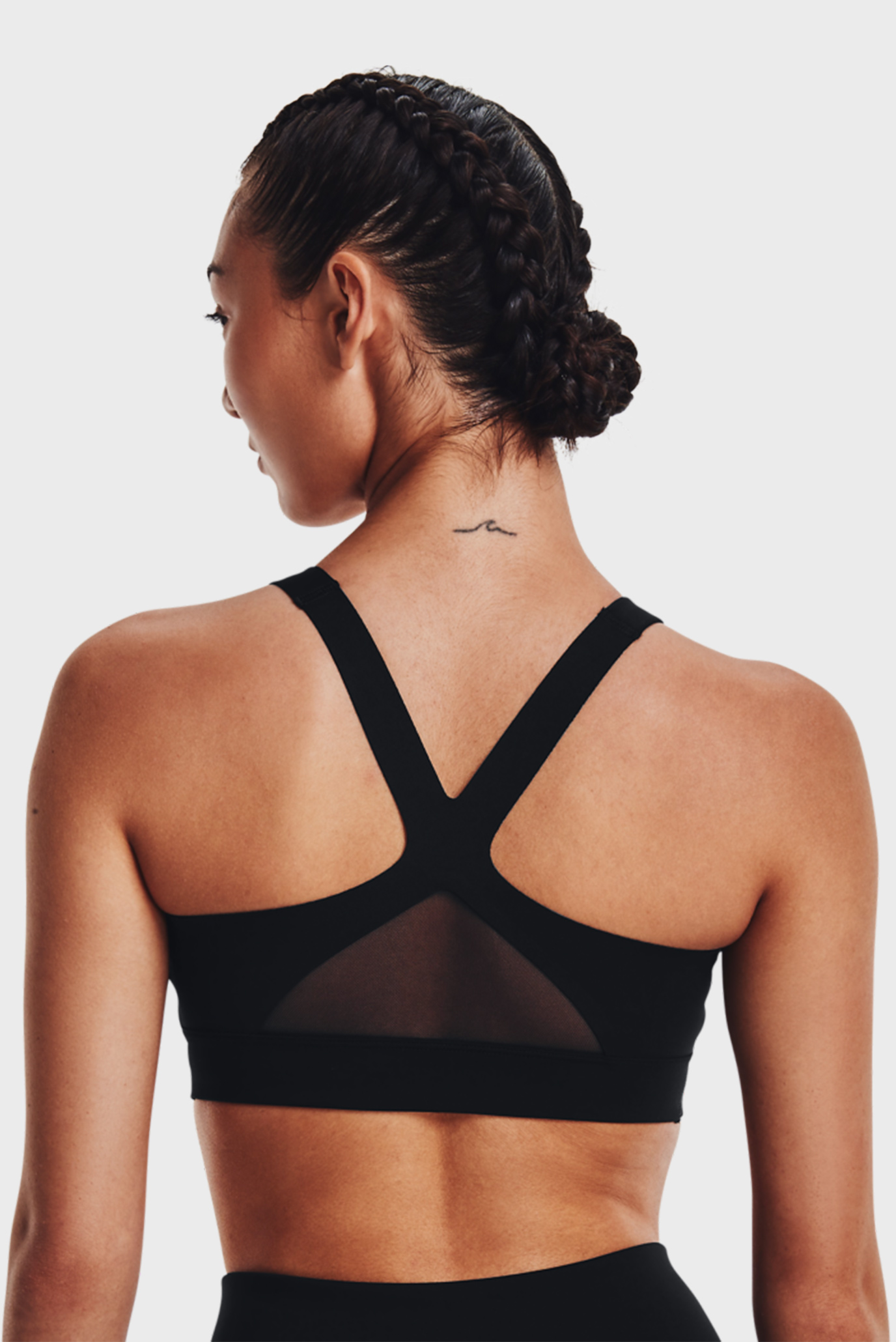 Женский черный топ UA SmartForm Rush Mid 2