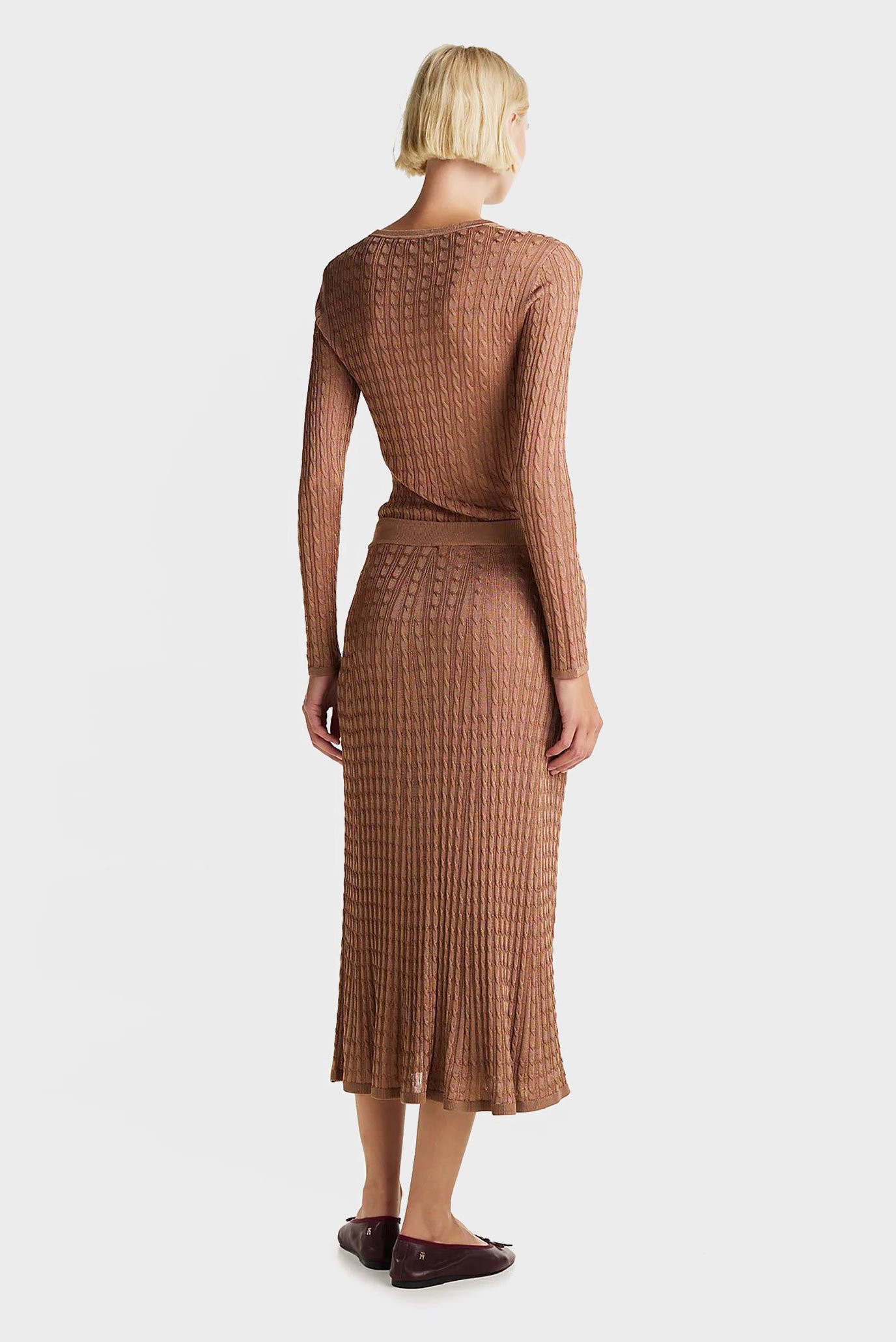 Юбка RAYON CABLE MIDI FLARED SKIRT 3