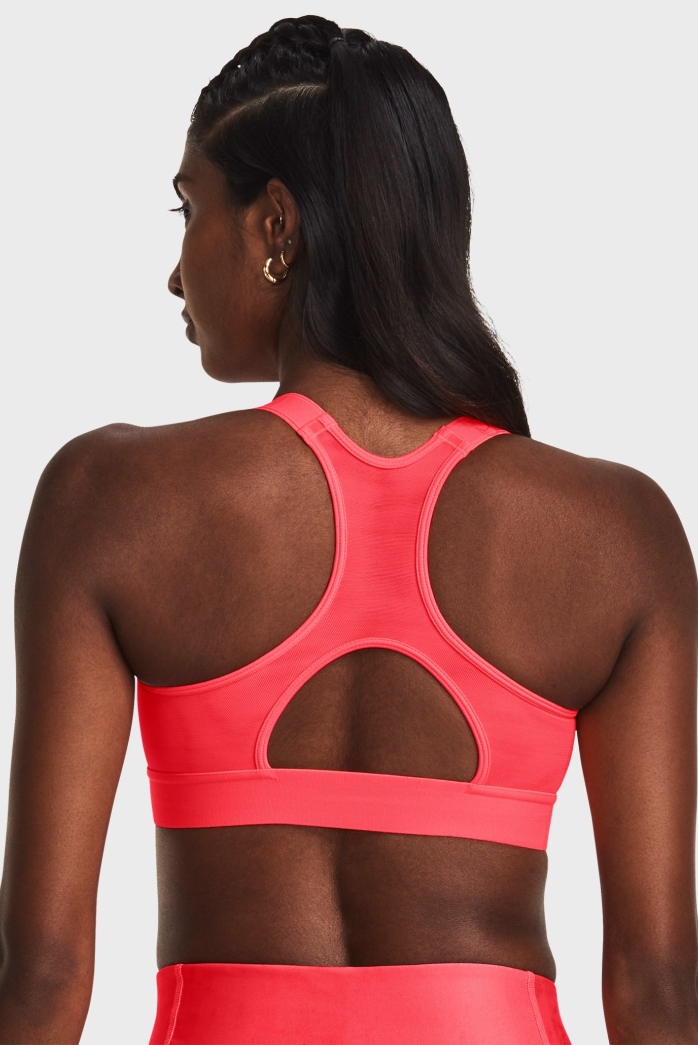 Женский коралловый спортивный топ UA HG Armour High-BLK 6