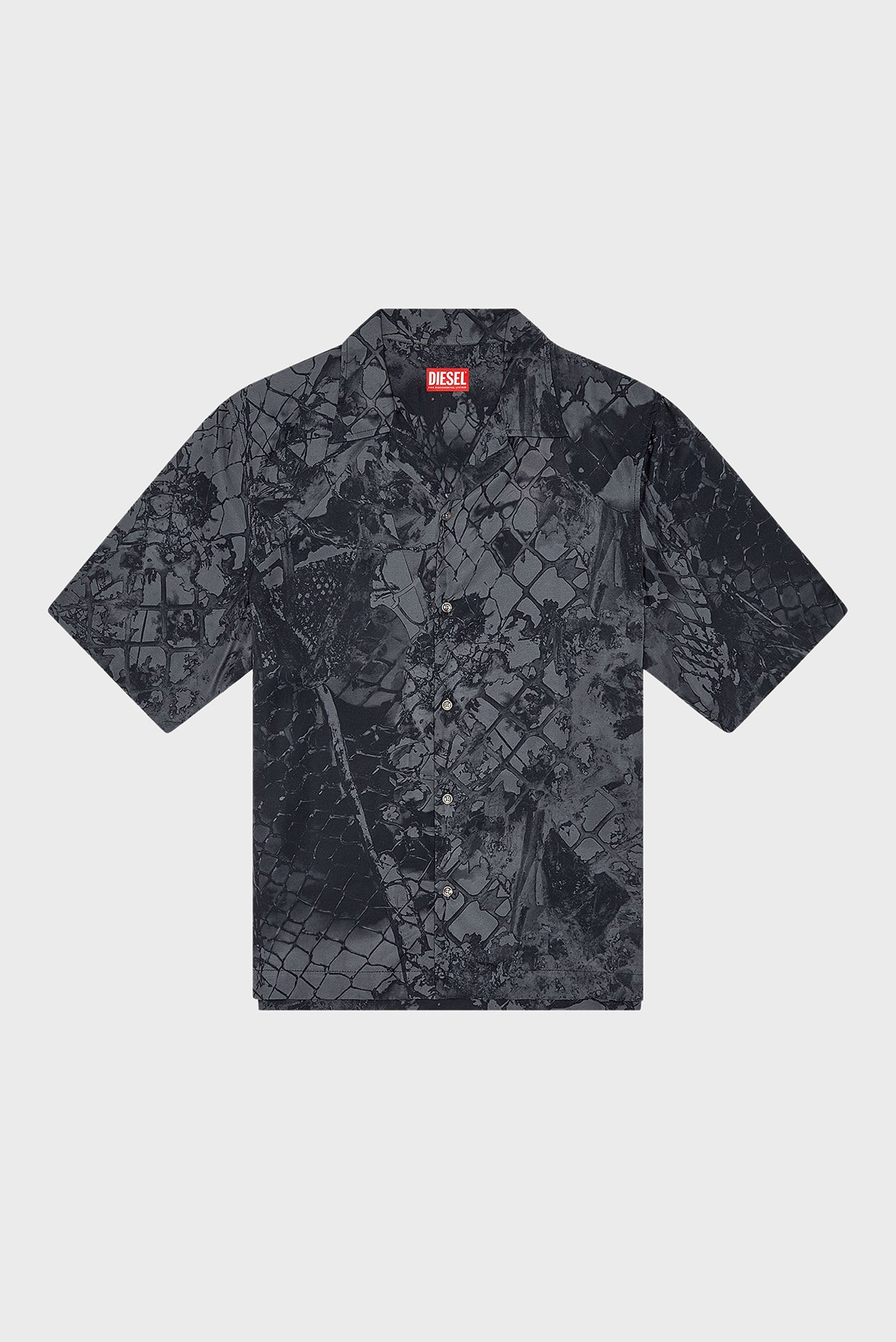 Мужская серая рубашка с узором S-BRISTOL 4