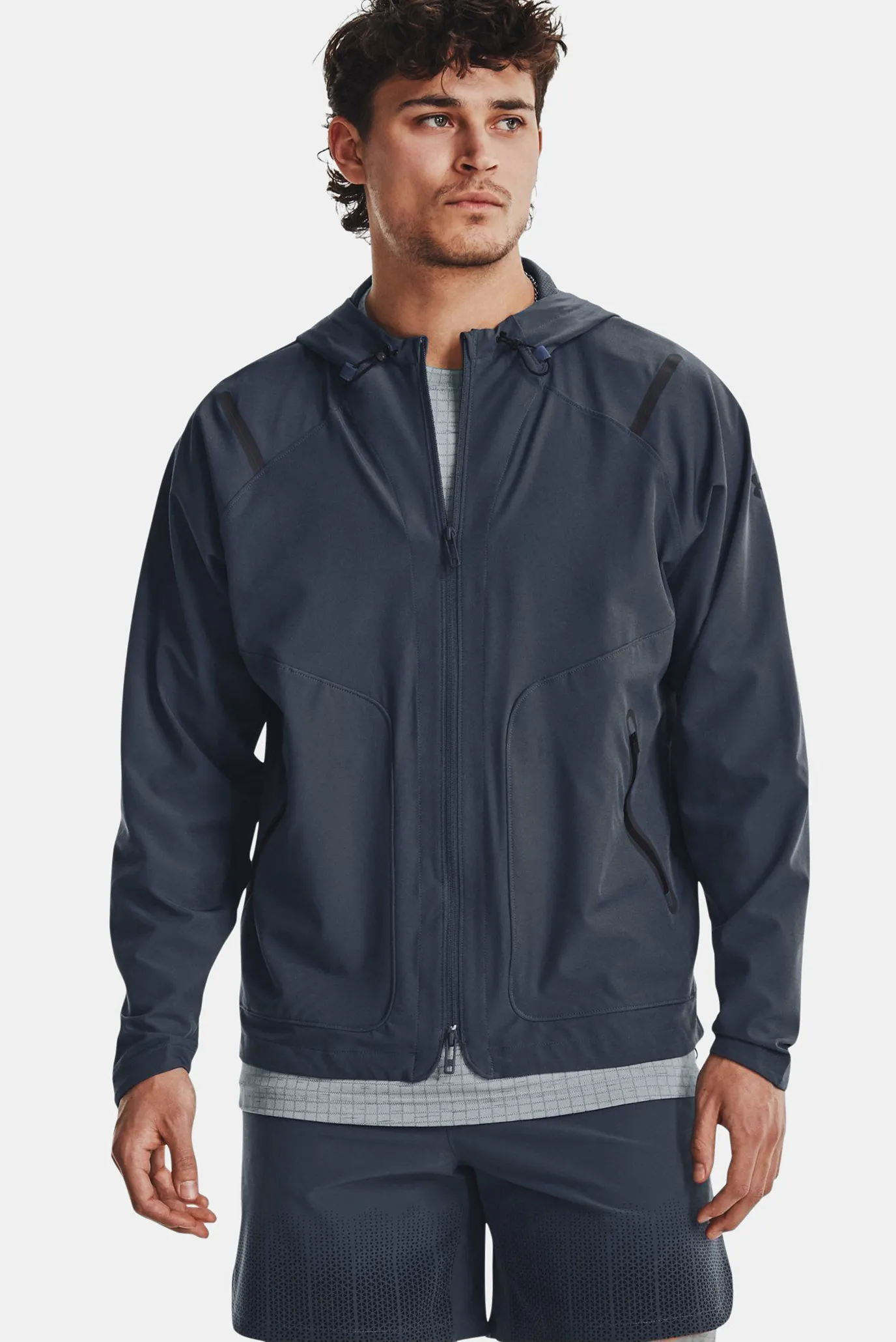 Мужская серая ветровка UA Unstoppable Jacket 3