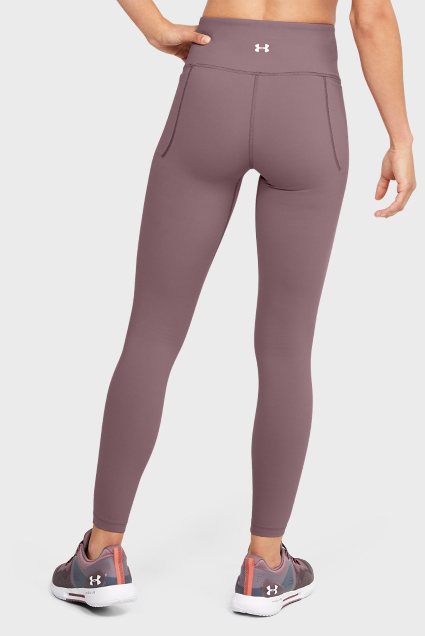 Женские розовые тайтсы UA Meridian Leggings 2