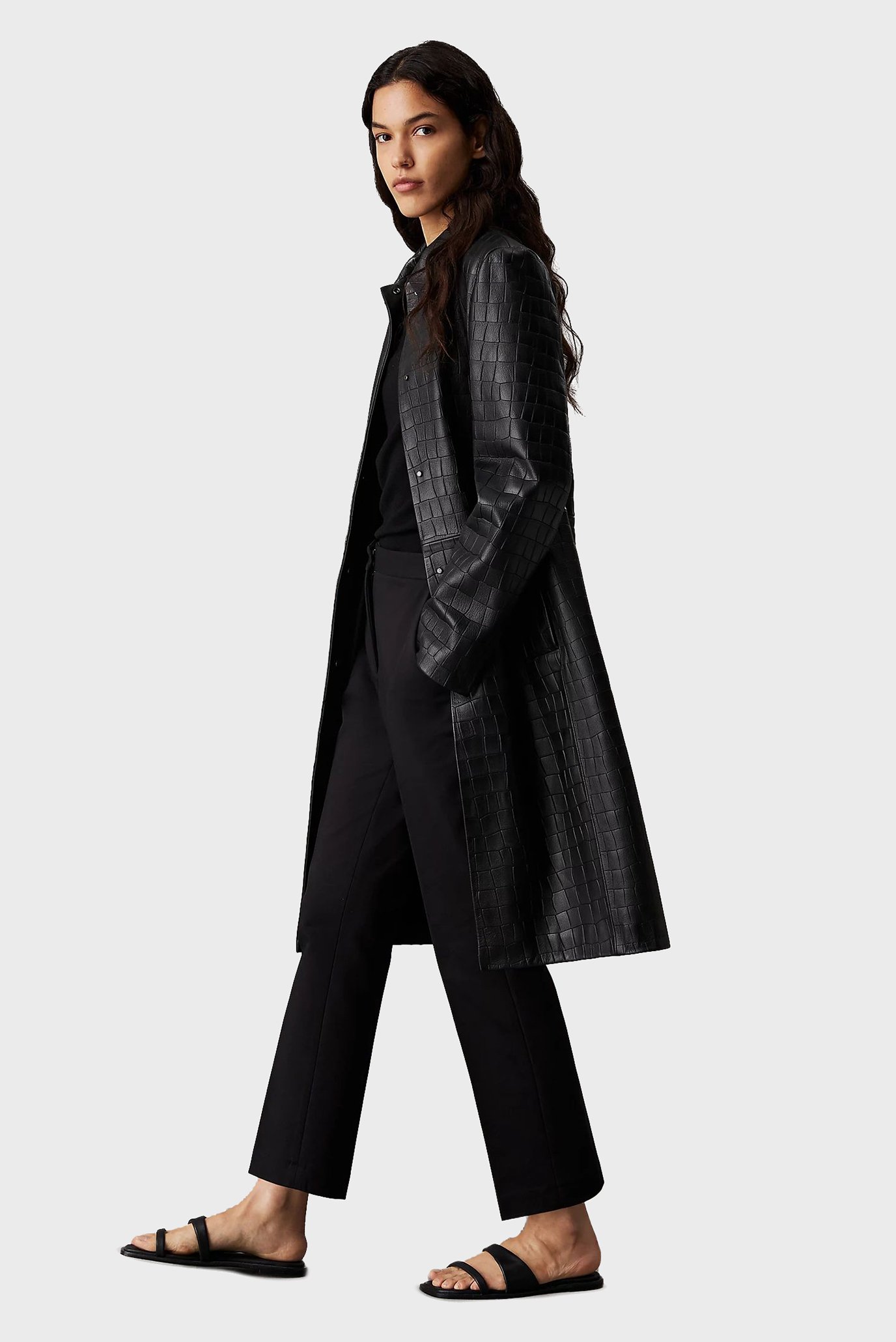 Женские черные брюки COTTON STRETCH SLIM 7