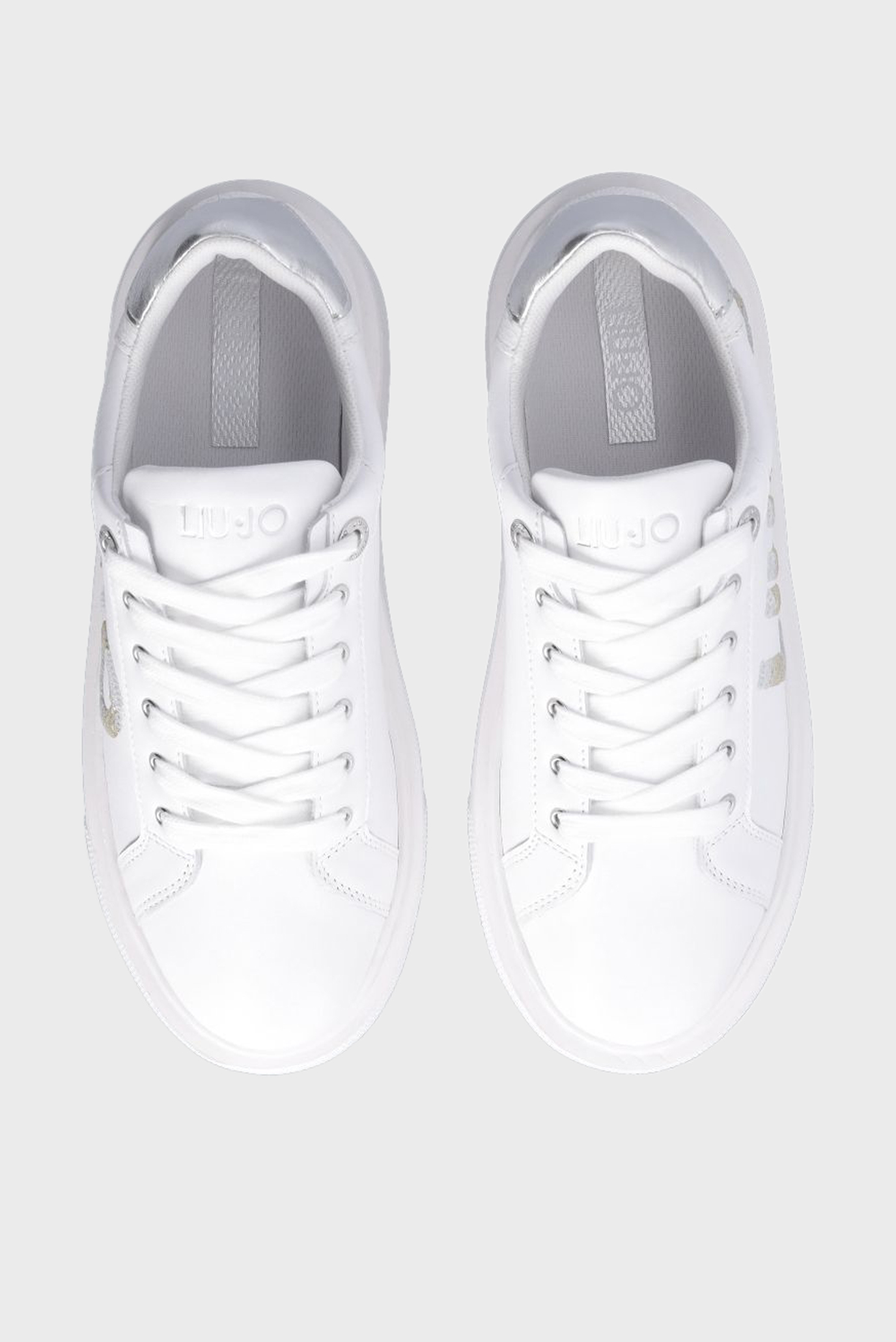 Кеды KYLIE 22 - SNEAKER CALF LEATHER PRINTED WHITE SILVER 5