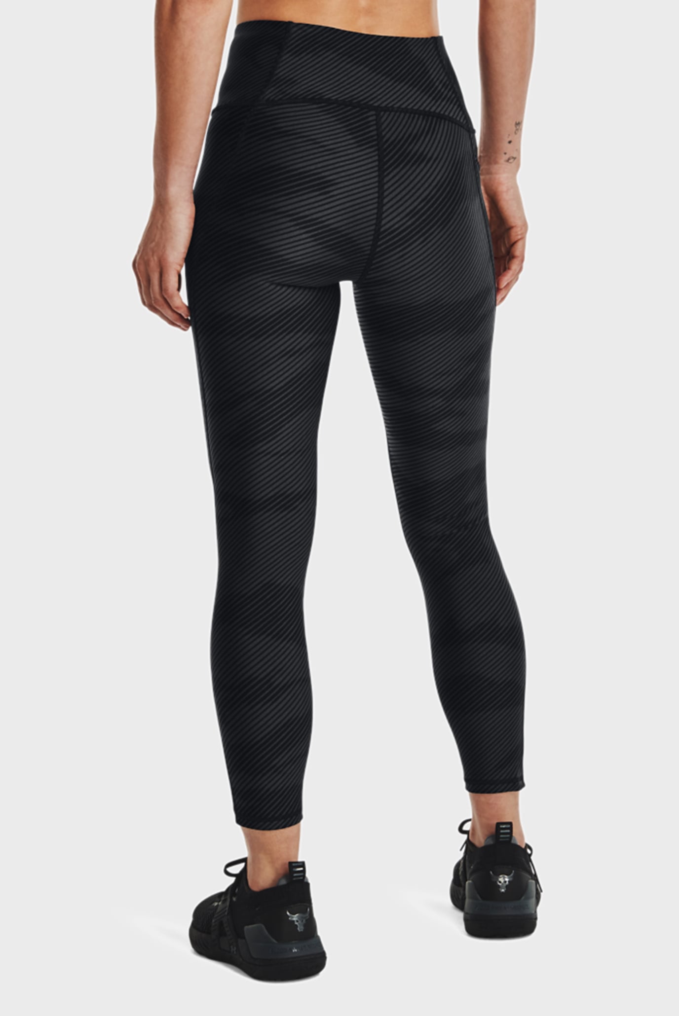 Женские черные тайтсы UA Pjt Rock HG Ankle Legging 9