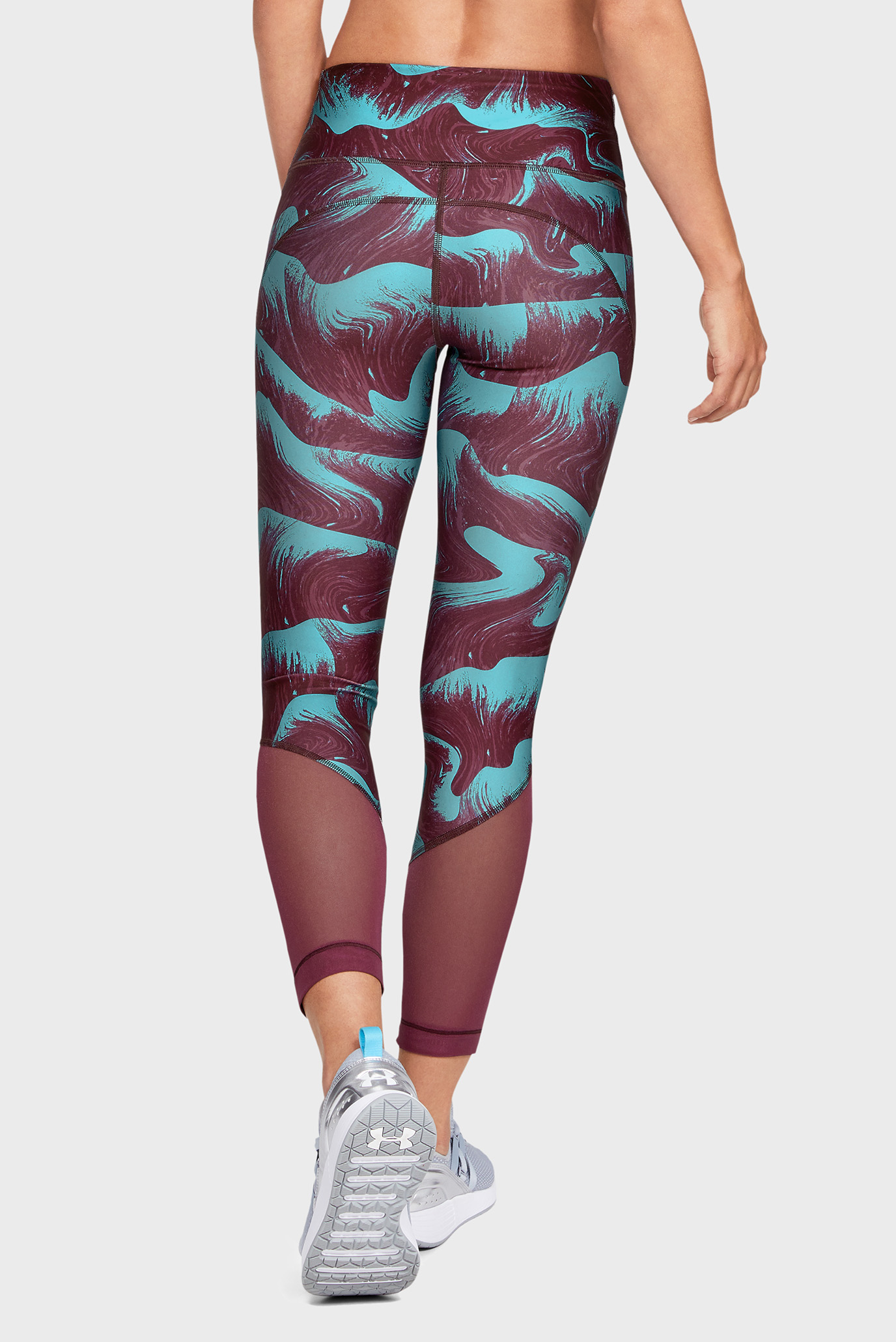 Женские тайтсы с принтом UA HG Armour Mesh Ankle Crop 7