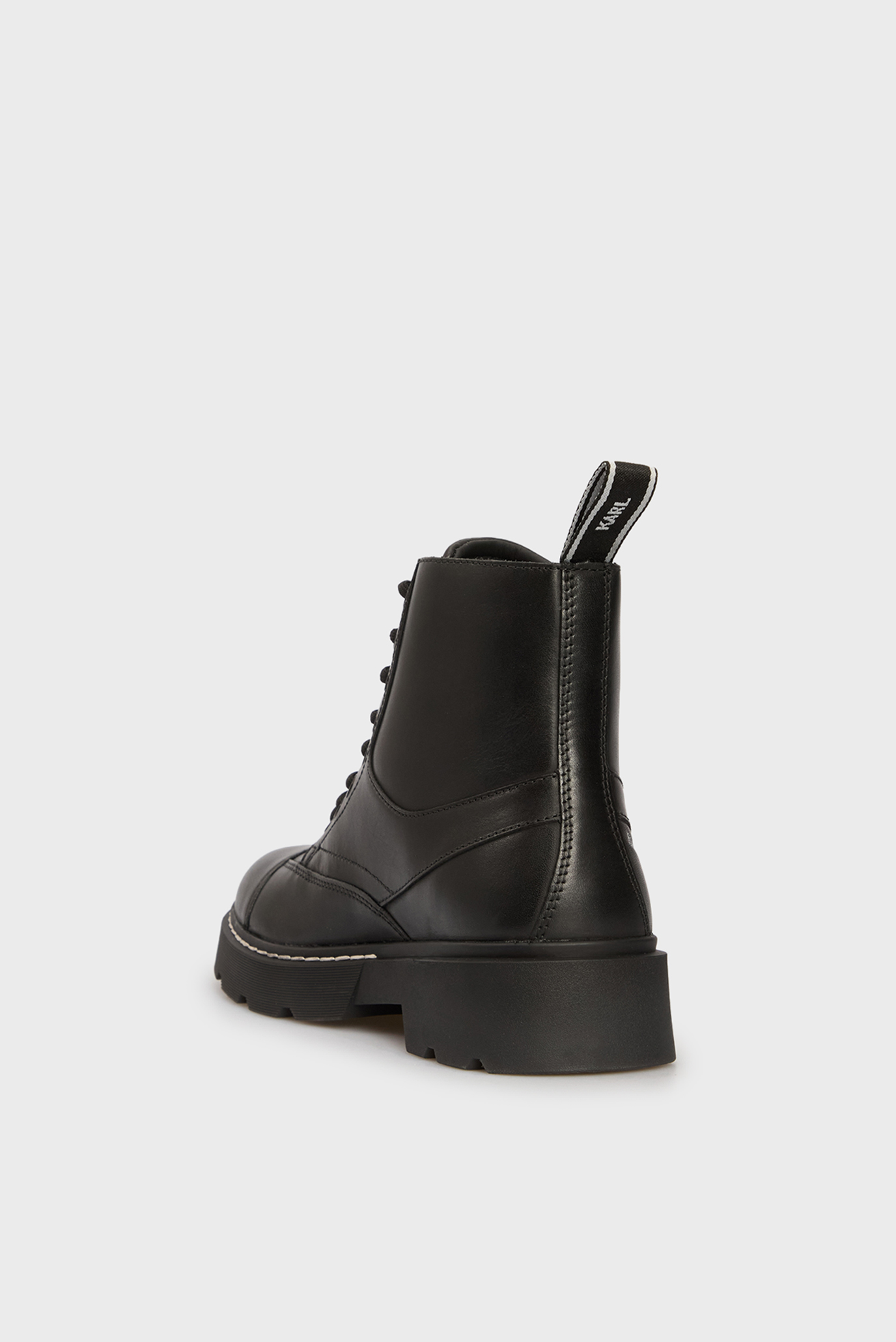 Женские черные кожаные ботинки 5