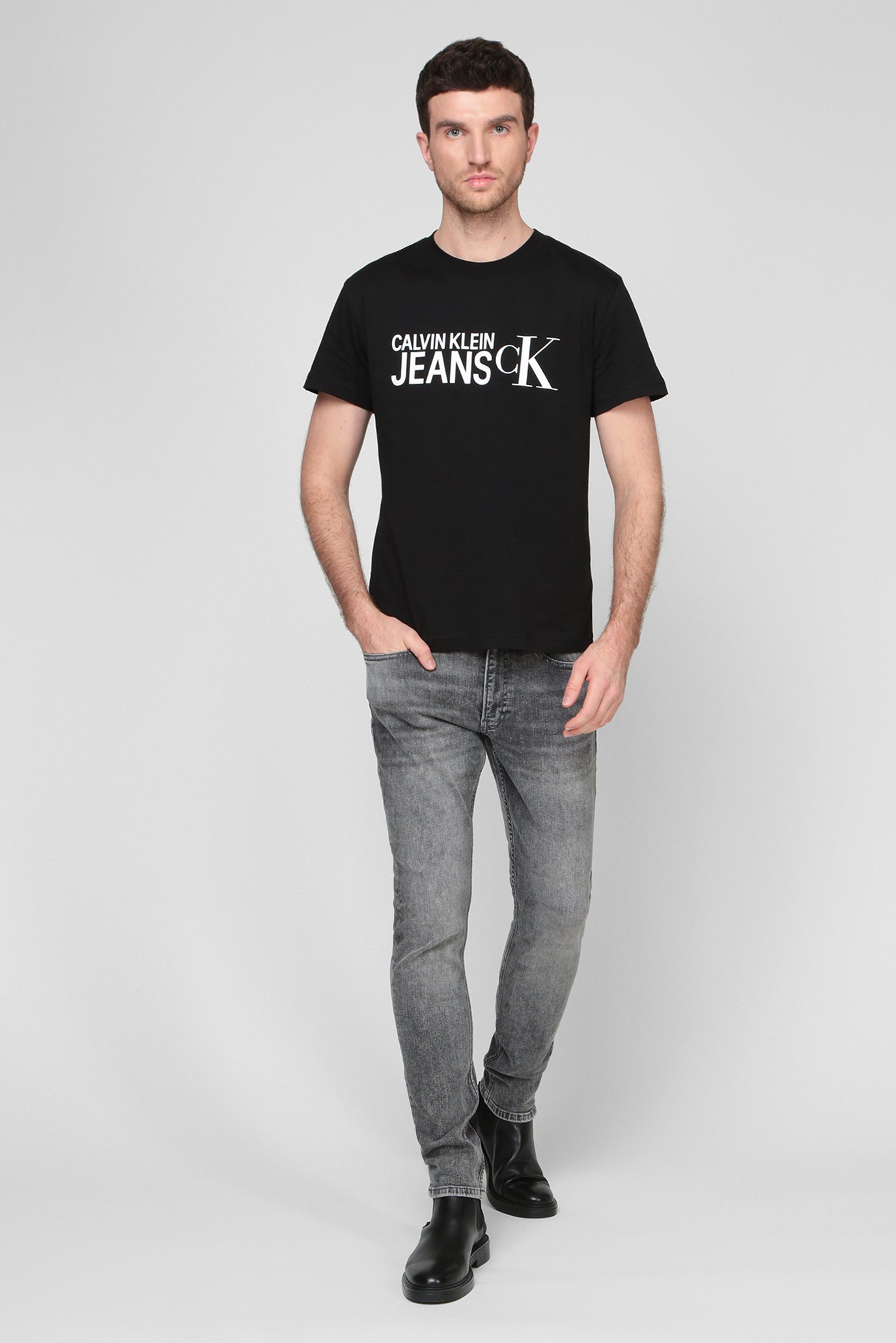 Мужские серые джинсы 5