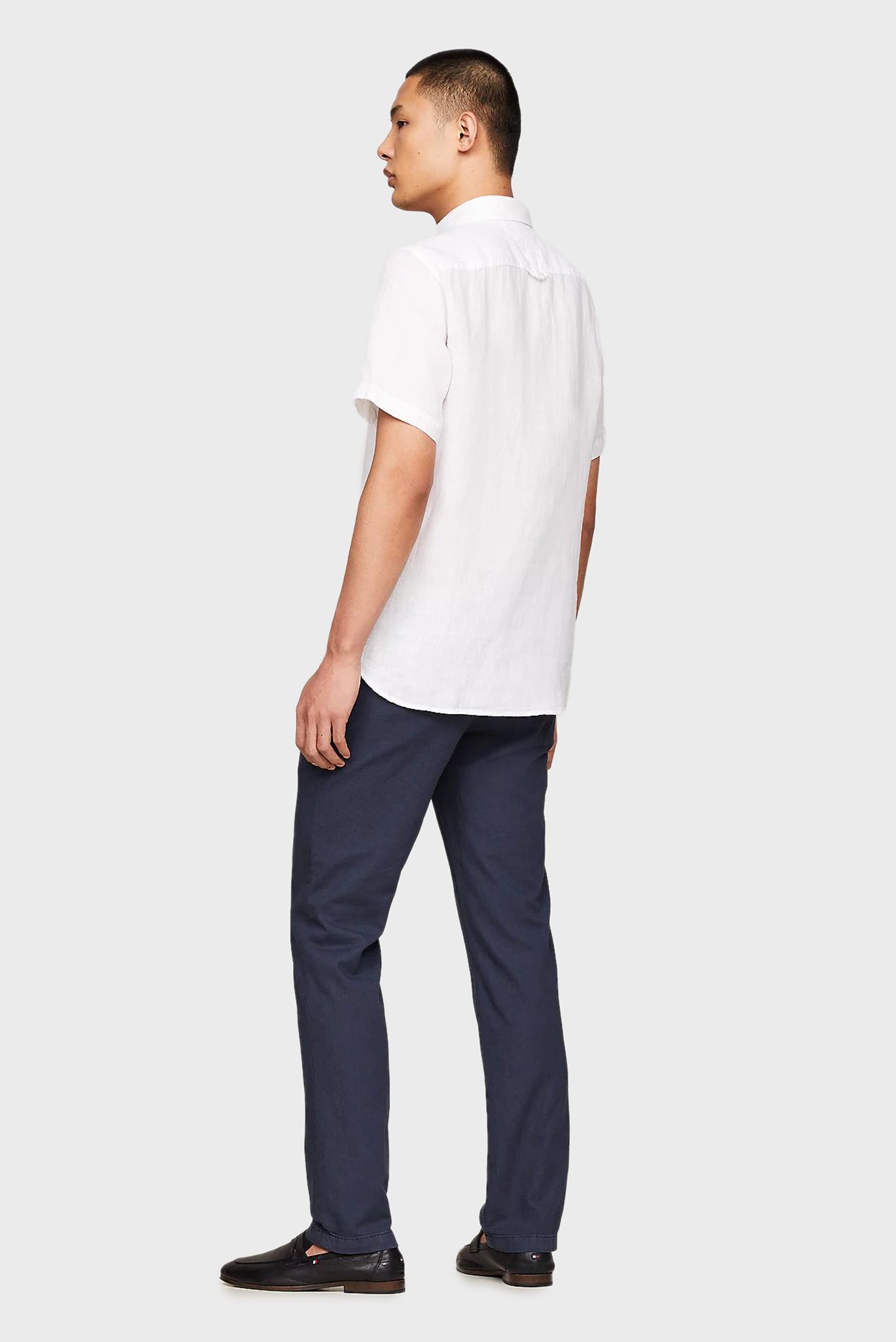 Мужская белая льняная рубашка PIGMENT DYED LINEN RF 3