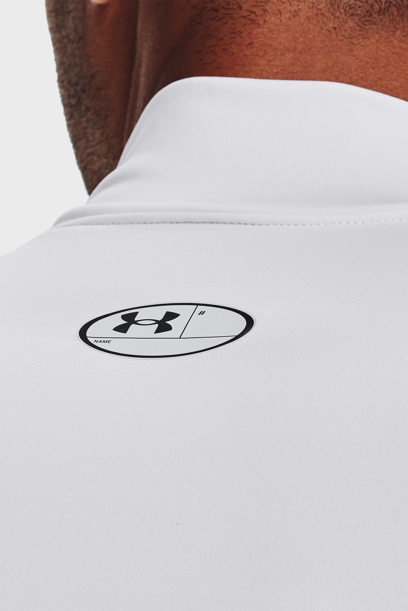 Мужской белый термореглан UA CG Armour Comp Mock 4