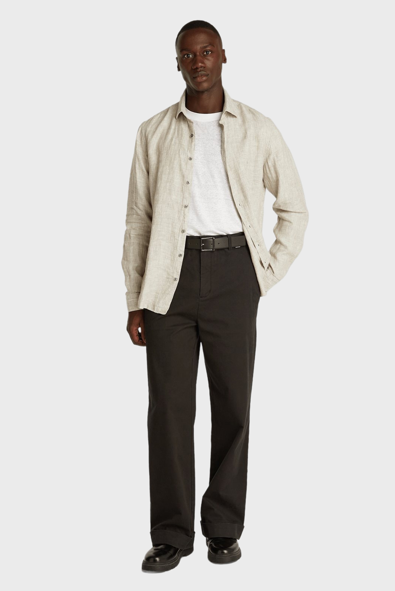 Рубашка LINEN SOLID SLIM SHIRT 3