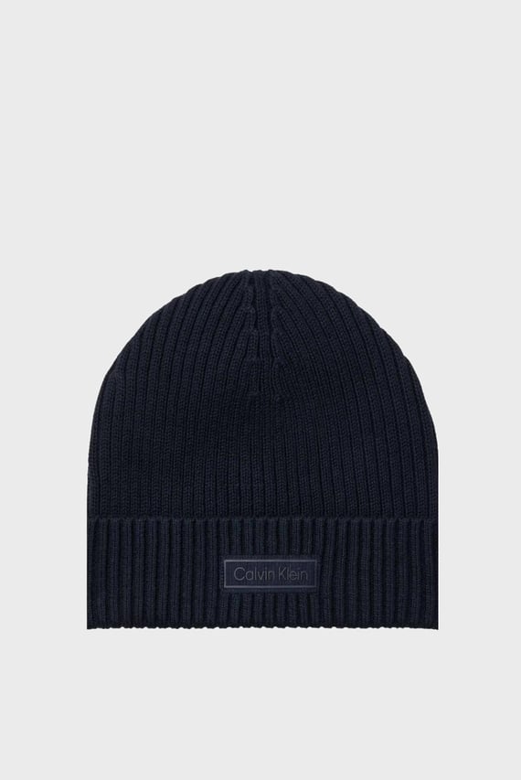 Шапка PATCH CHUNKY RIB COTTON BEANIE
