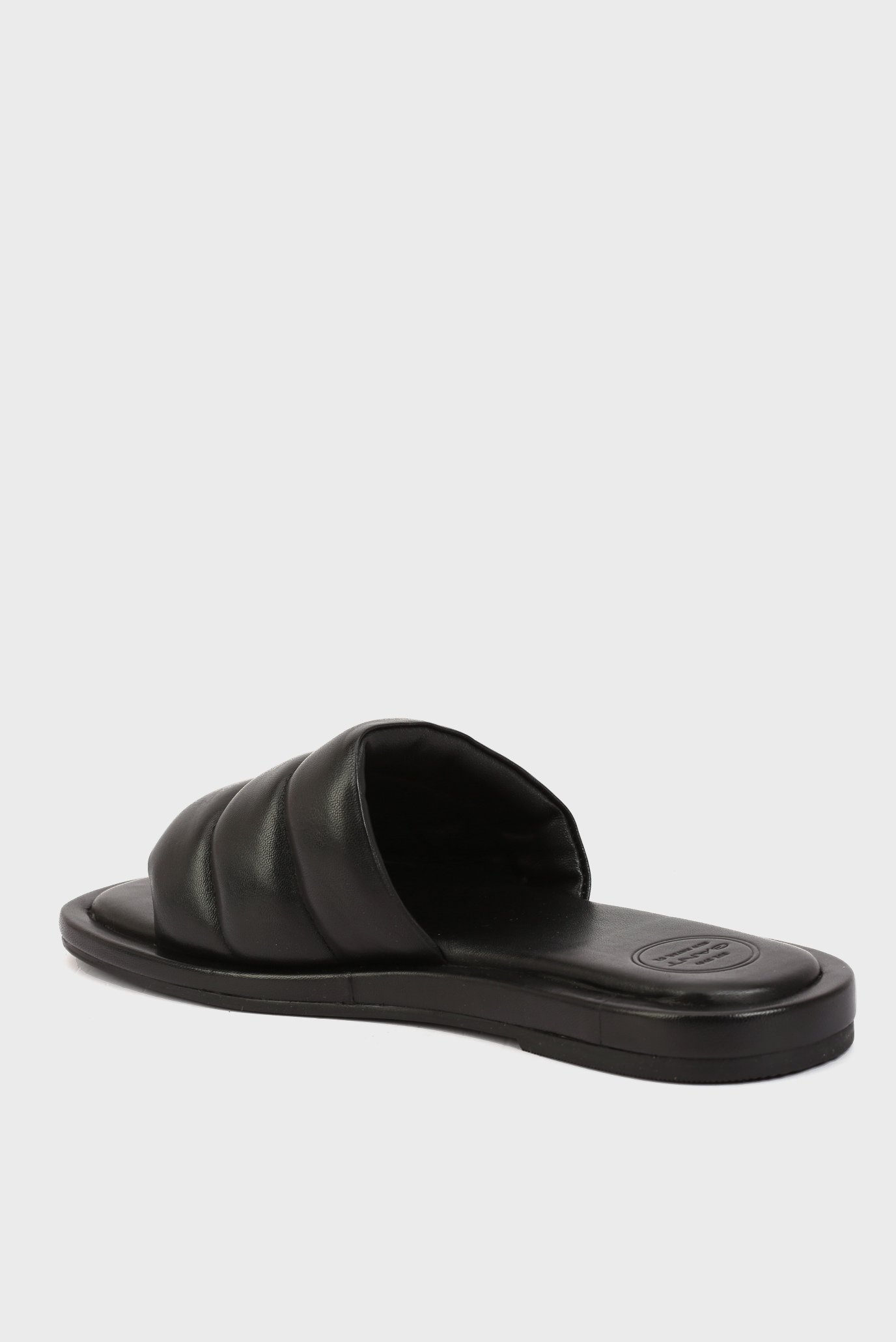 Женские черные кожаные слайдеры Khiria 3