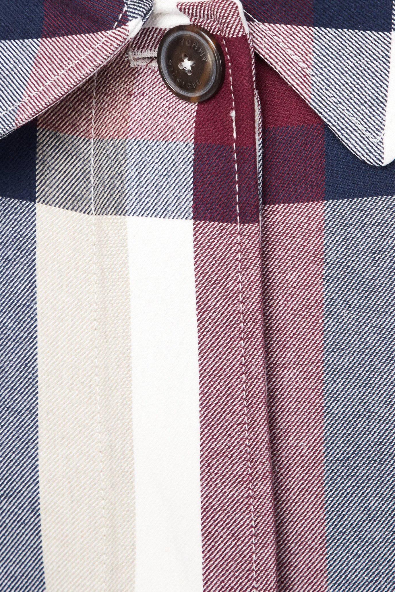 Женское пальто в клетку COTTON BLEND CHECK MAC 3