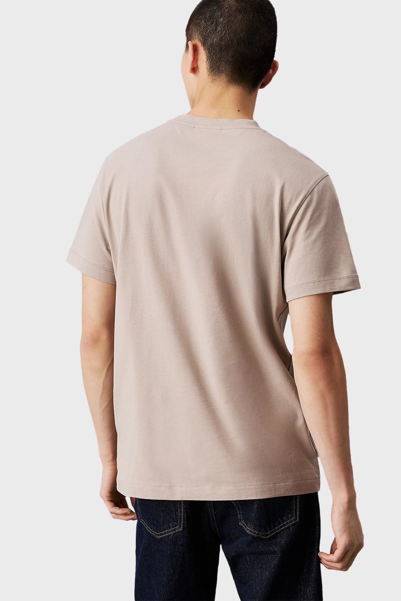 Мужская бежевая футболка LOGO TAPE TEE 2