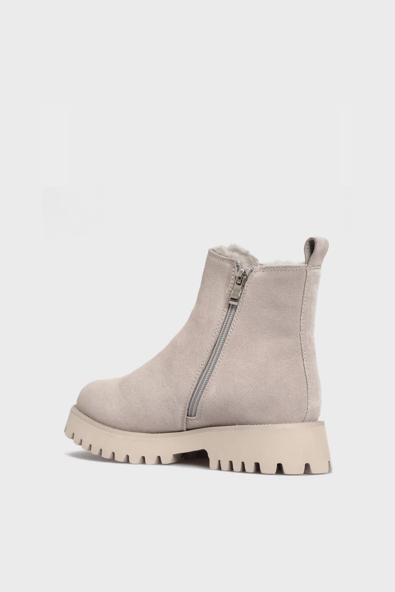 Женские серые замшевые сапоги Aragi 7