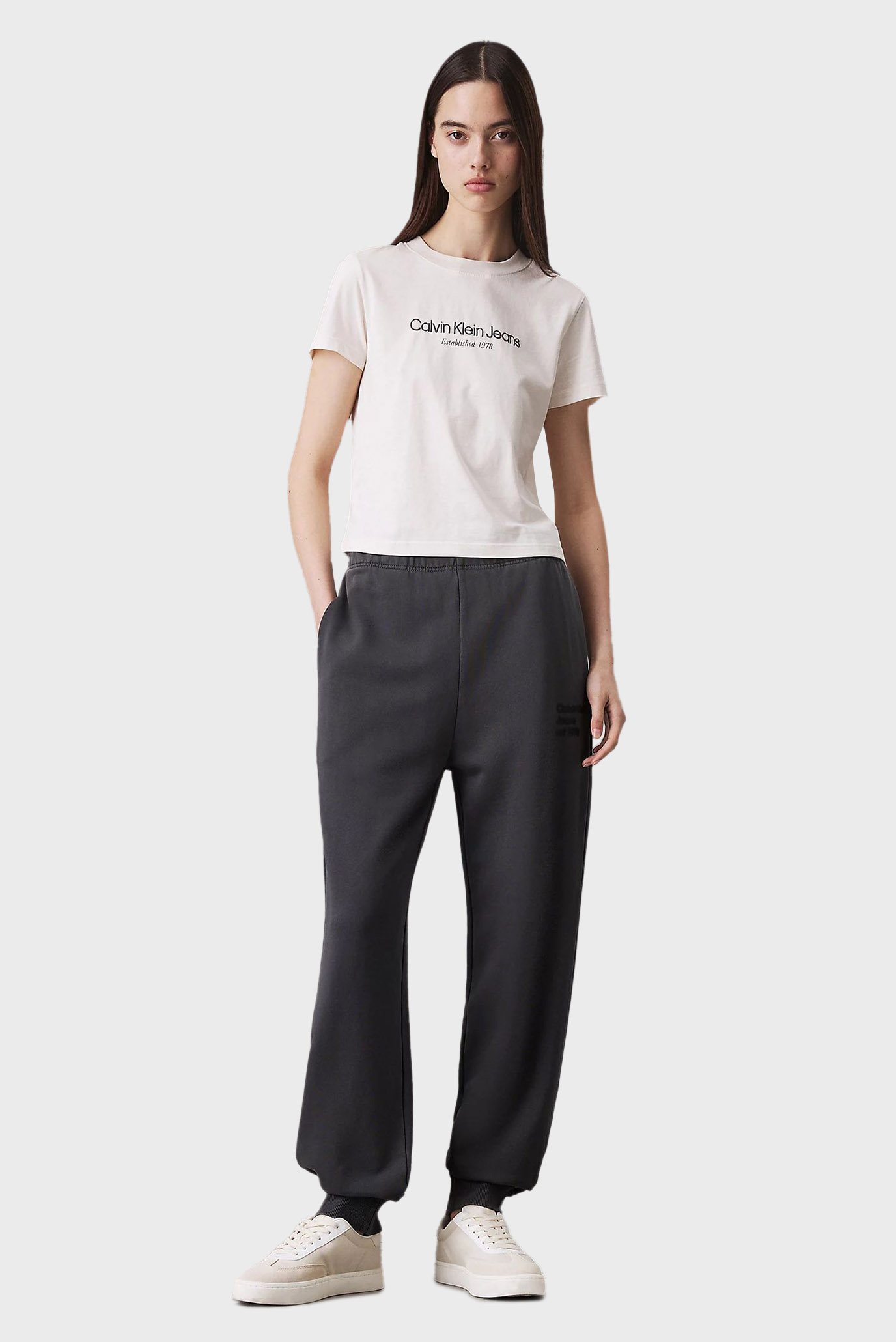 Женские темно-серые спортивные брюки WASHED PUFF PRINT 3