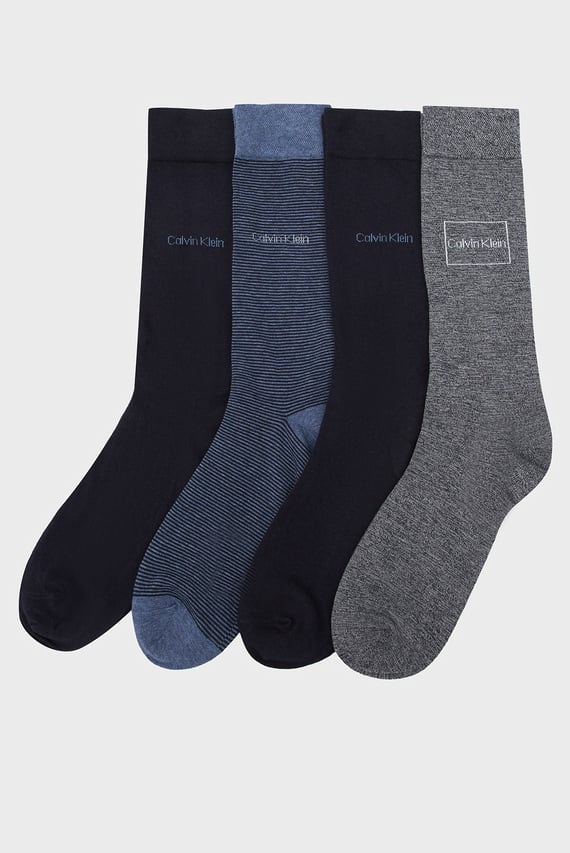 Мужские носки (4 пары)  CK MEN SOCK 4P LOGO GIFTBOX