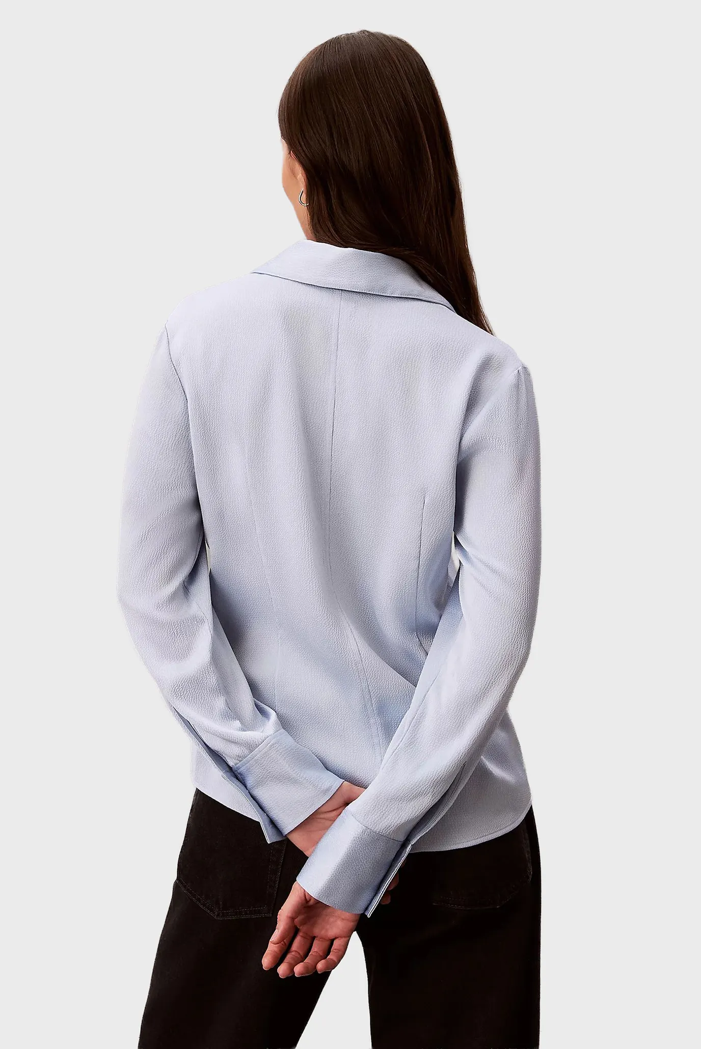 Рубашка HAMMERED SATIN FITTED SHIRT 3