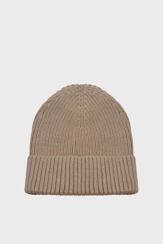 Шапка PATCH CHUNKY RIB COTTON BEANIE