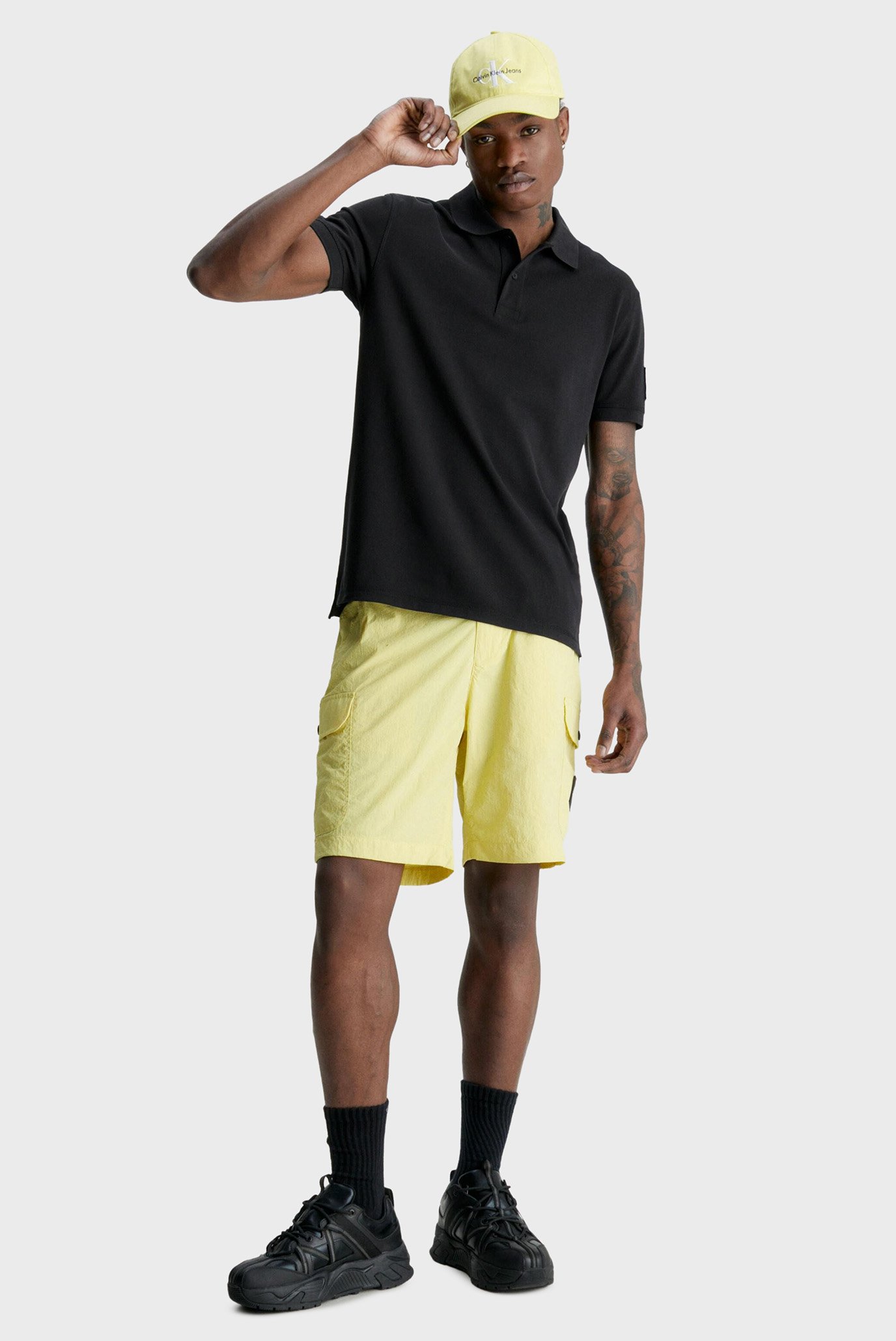 Мужское черное поло BADGE 7