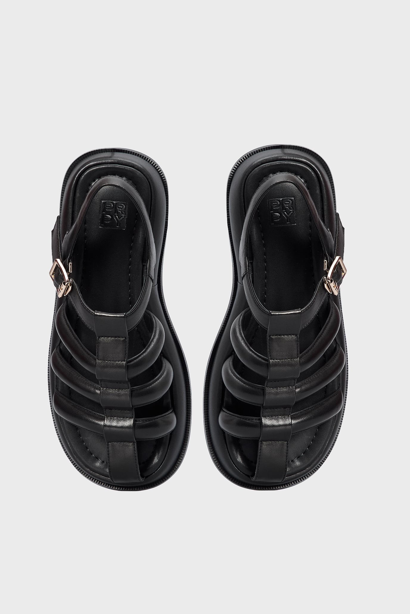 Женские черные кожаные сандалии Vicky 9