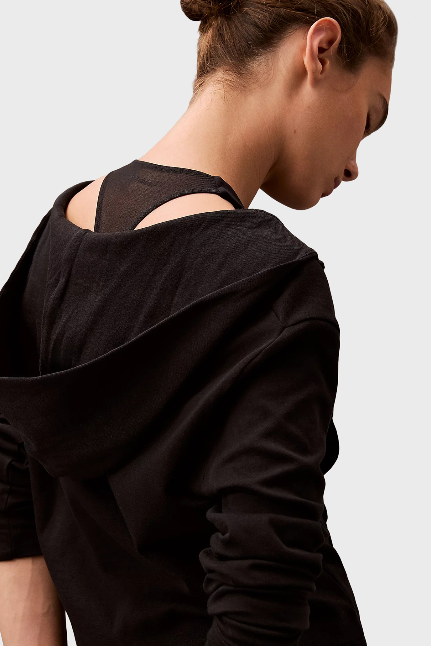 Женское черное худи 6