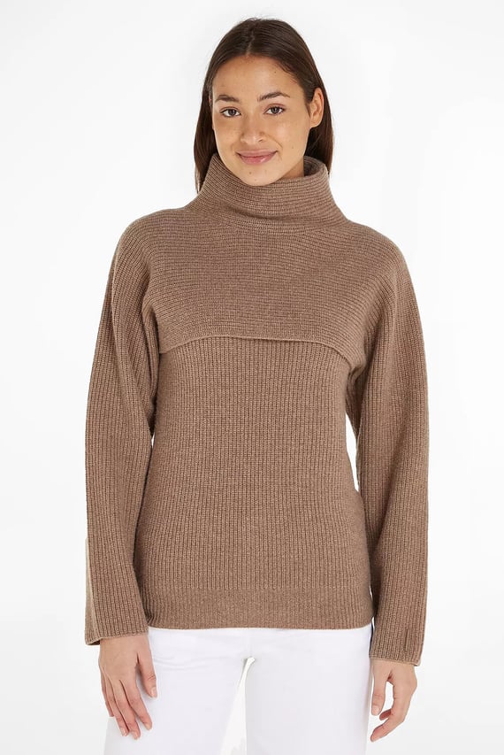 Гольф RECYCLED WOOL OVERLAY SWEATER