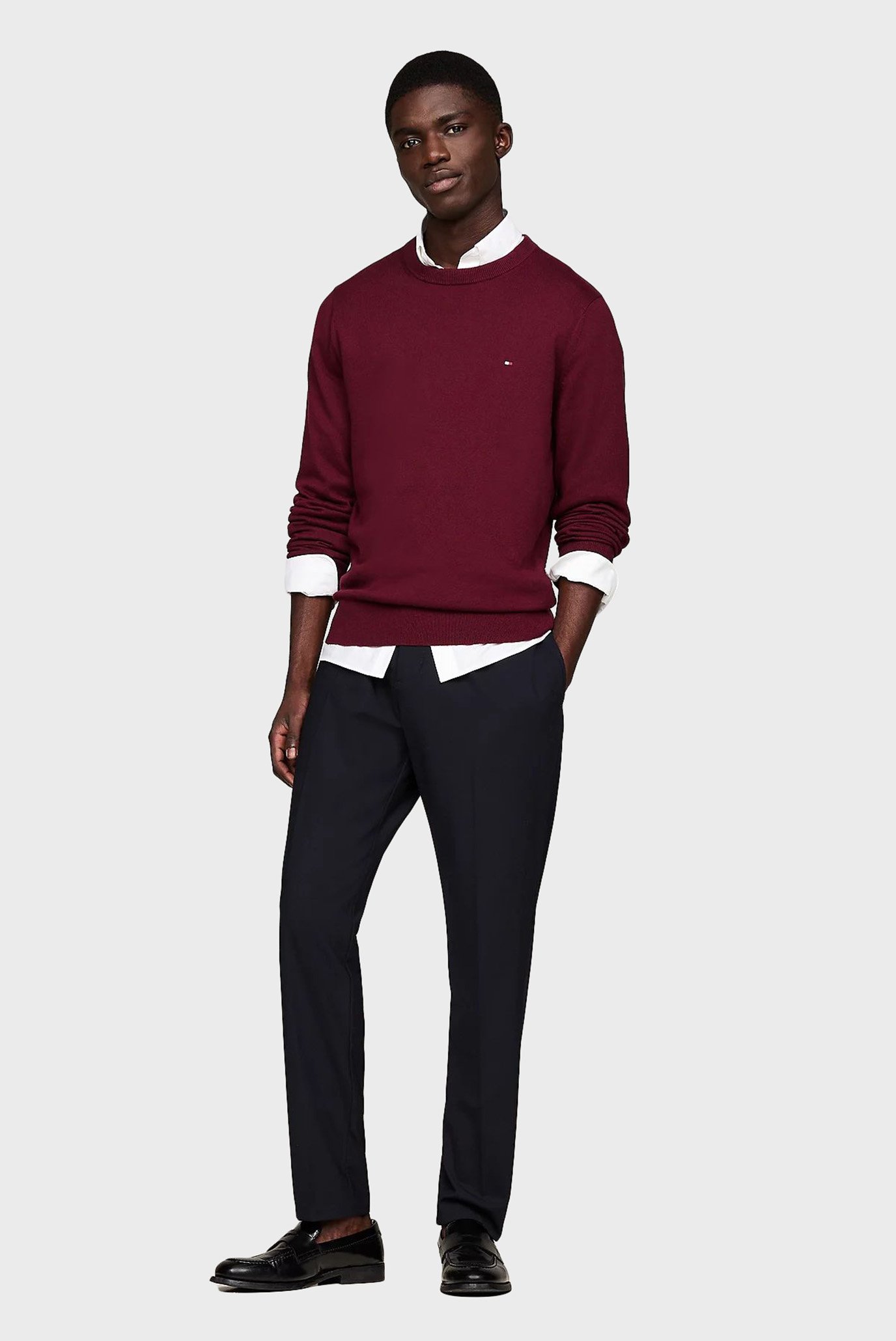 Мужской бордовый джемпер PIMA ORG CTN CASHMERE CREW NECK 2