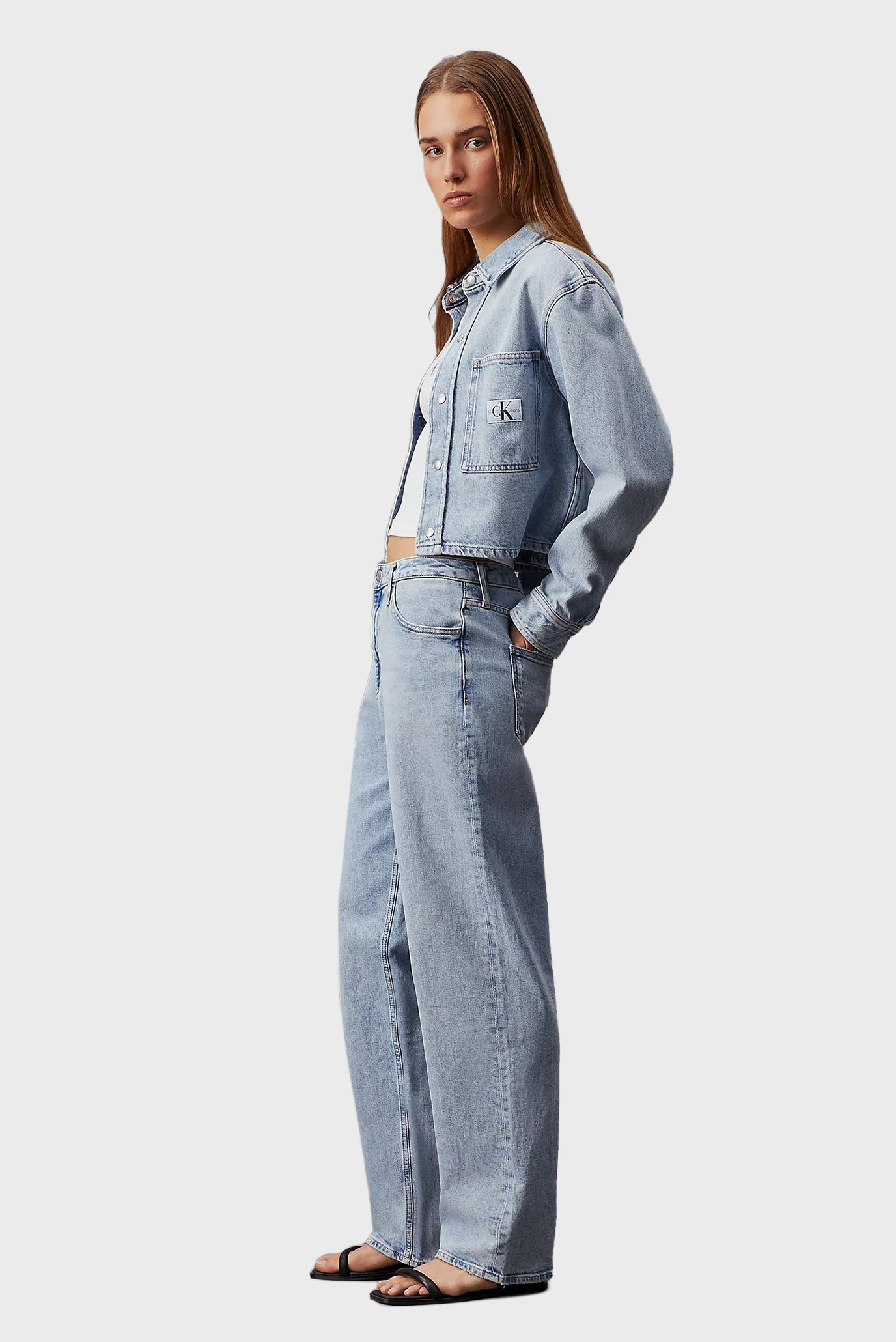 Женские голубые джинсы LOOSE STRAIGHT CKUNFILTERED 3