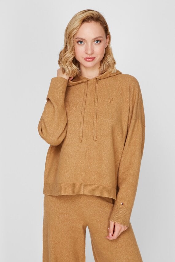 Женское бежевое худи TH FLEX Tommy Hilfiger