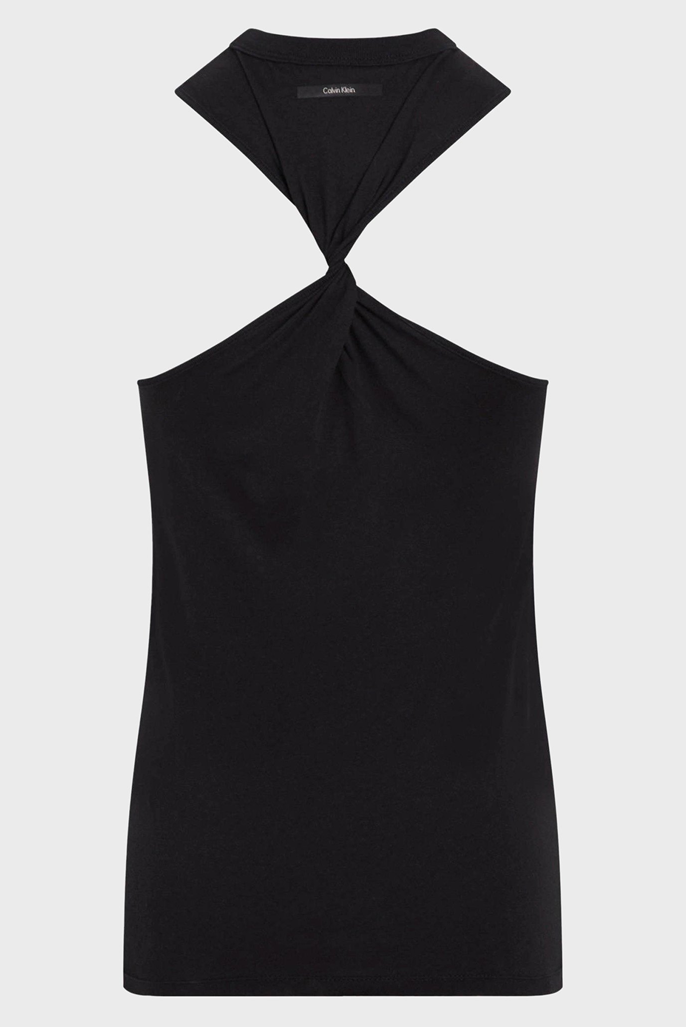 Женский черный топ SMOOTH COTTON TWIST BACK TANK 2